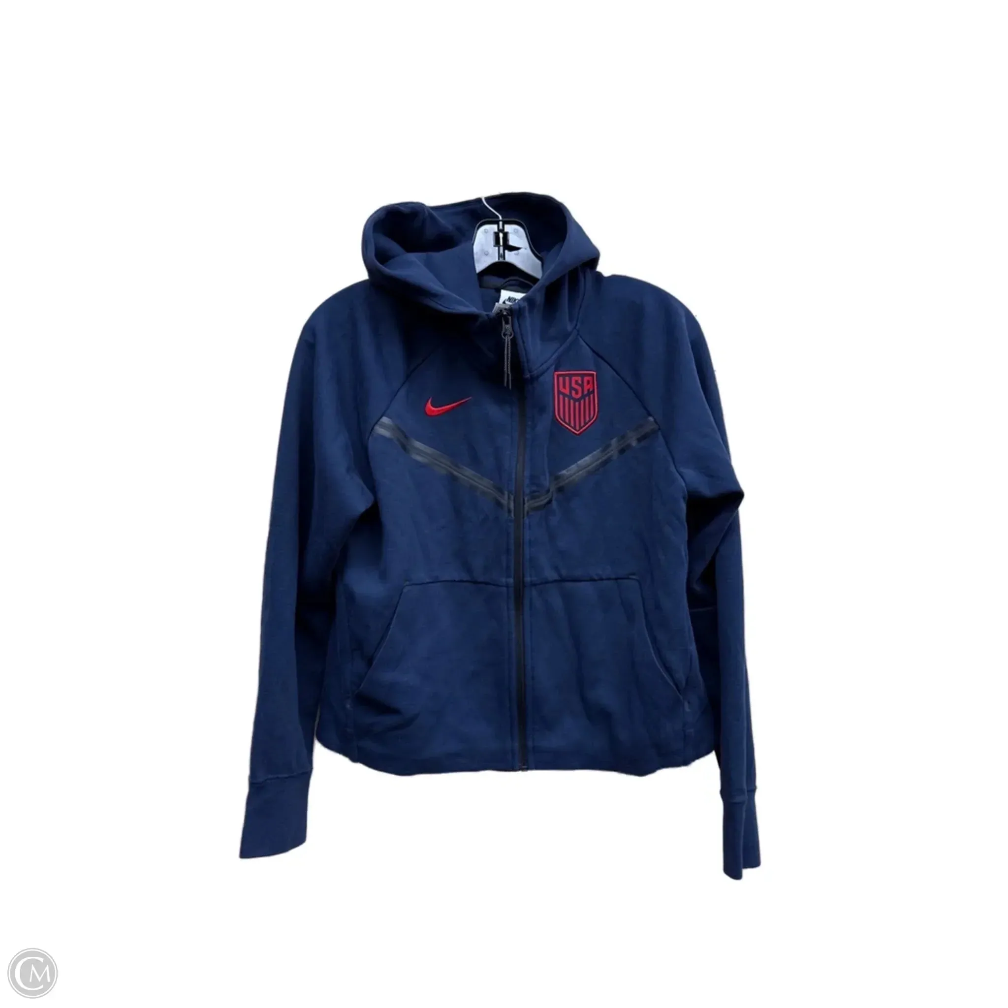 Walk Mood Athletic Sweatshirt Hoodie By Nike In Navy, Size: S