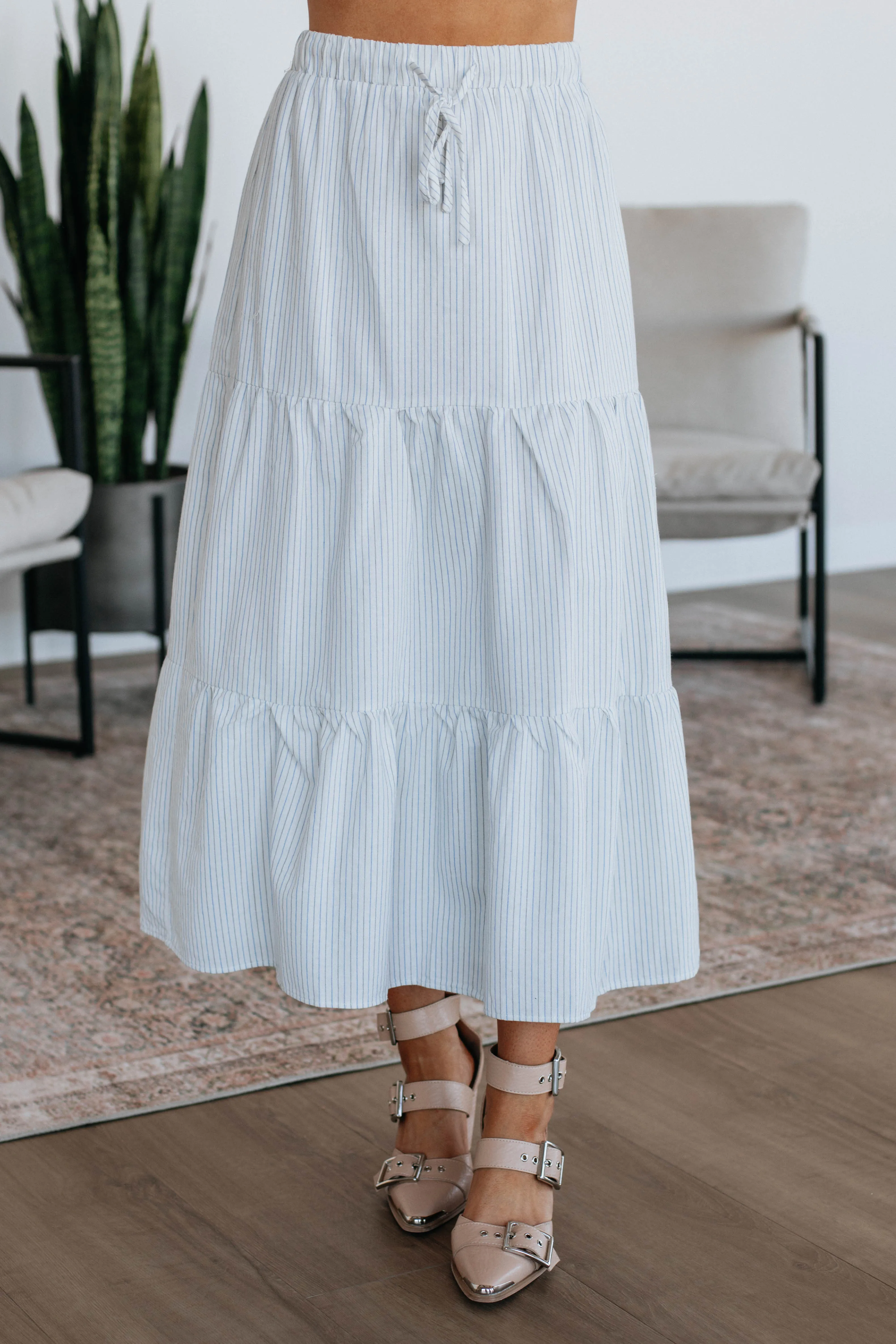 Crisp Details Sylvey Striped Skirt