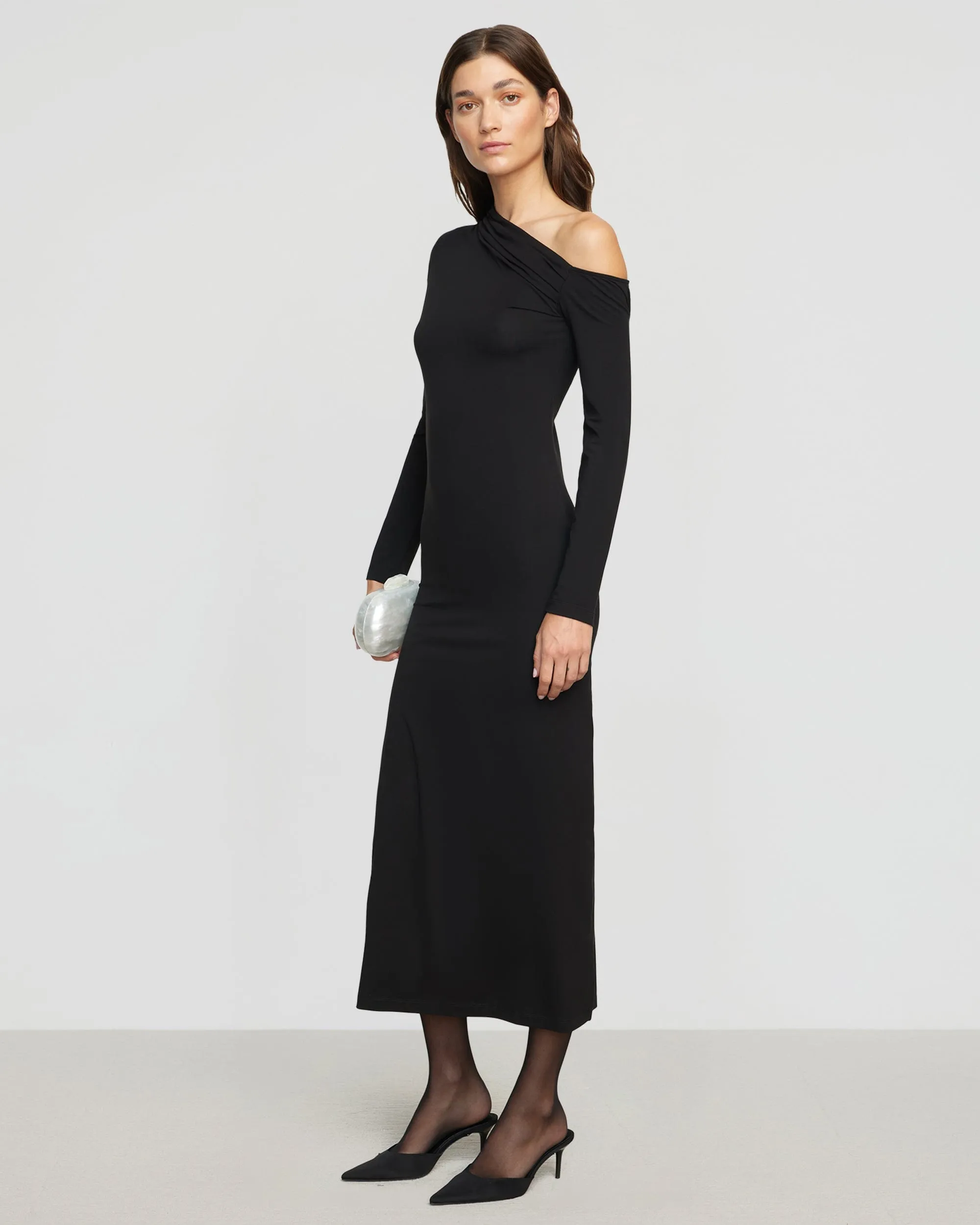 CompressionKnit Alina Off-Shoulder Jersey Dress