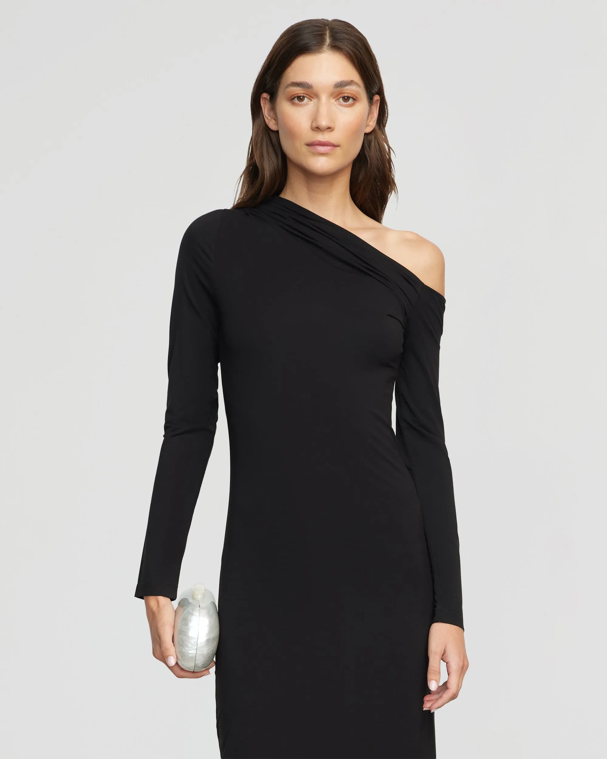 Breezy Comfort Sea Fit Alina Off-Shoulder Jersey Dress