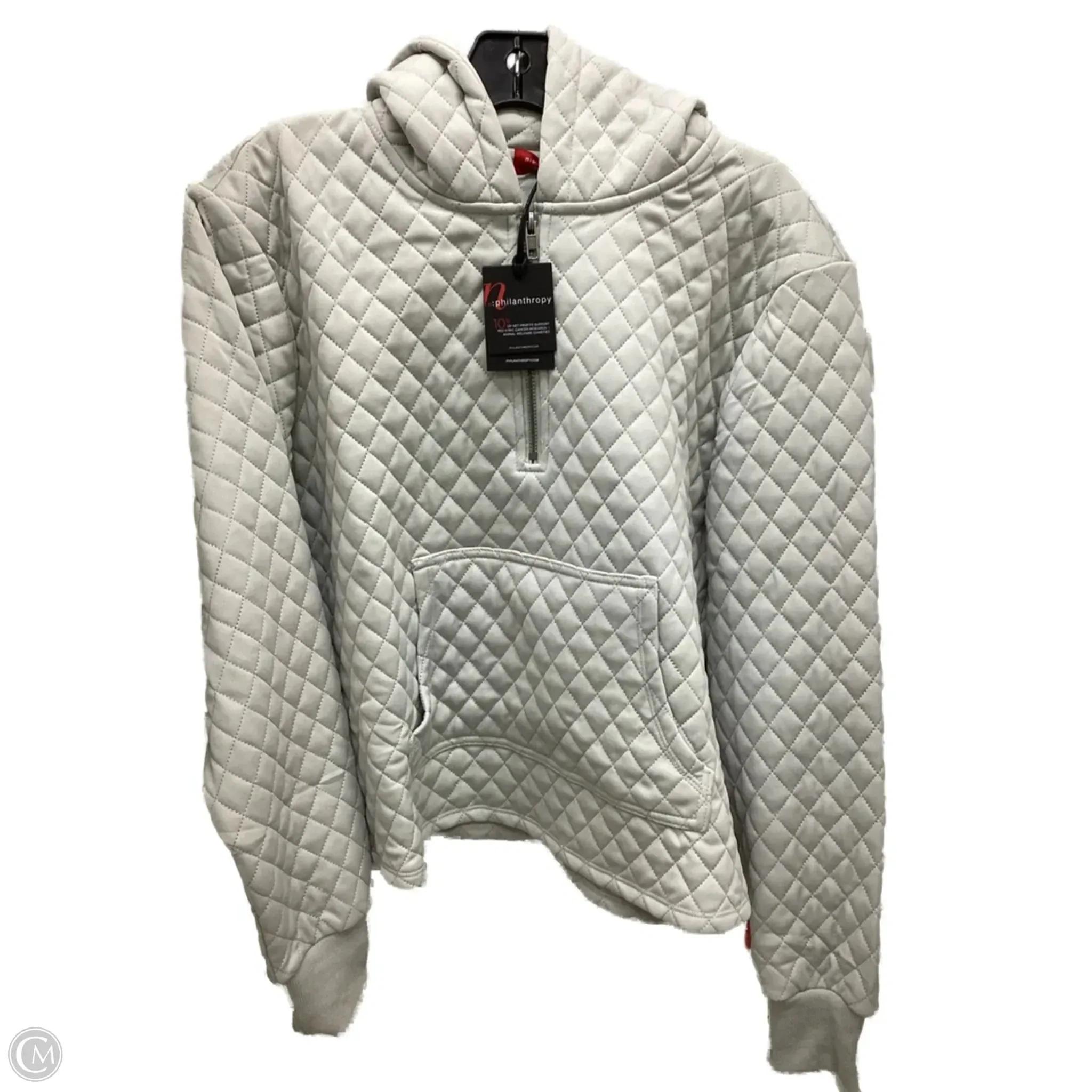 Elegant Layer Stretch Ease Sweatshirt Hoodie By Philosophy In Grey, Size: S