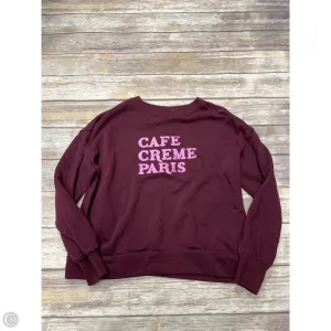 Sweatshirt Crewneck By Loft In Maroon, Size: M AntiBacterialTreatment