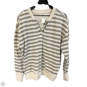 Sweatshirt Crewneck By Maurices In Black & White, Size: L Breathable knit