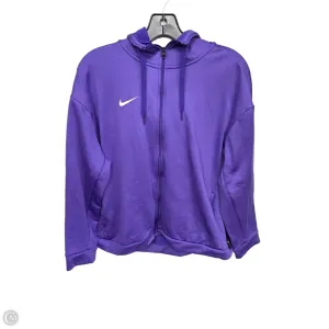 outdoor mode Heat Safe Athletic Sweatshirt Hoodie By Nike Apparel In Purple, Size: L