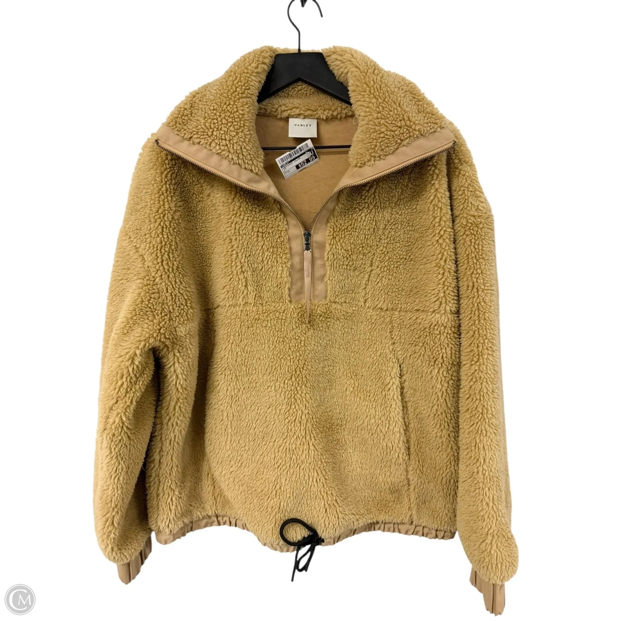 Casual Sweatshirt Sweatshirt Collar By Varley In Tan, Size: S