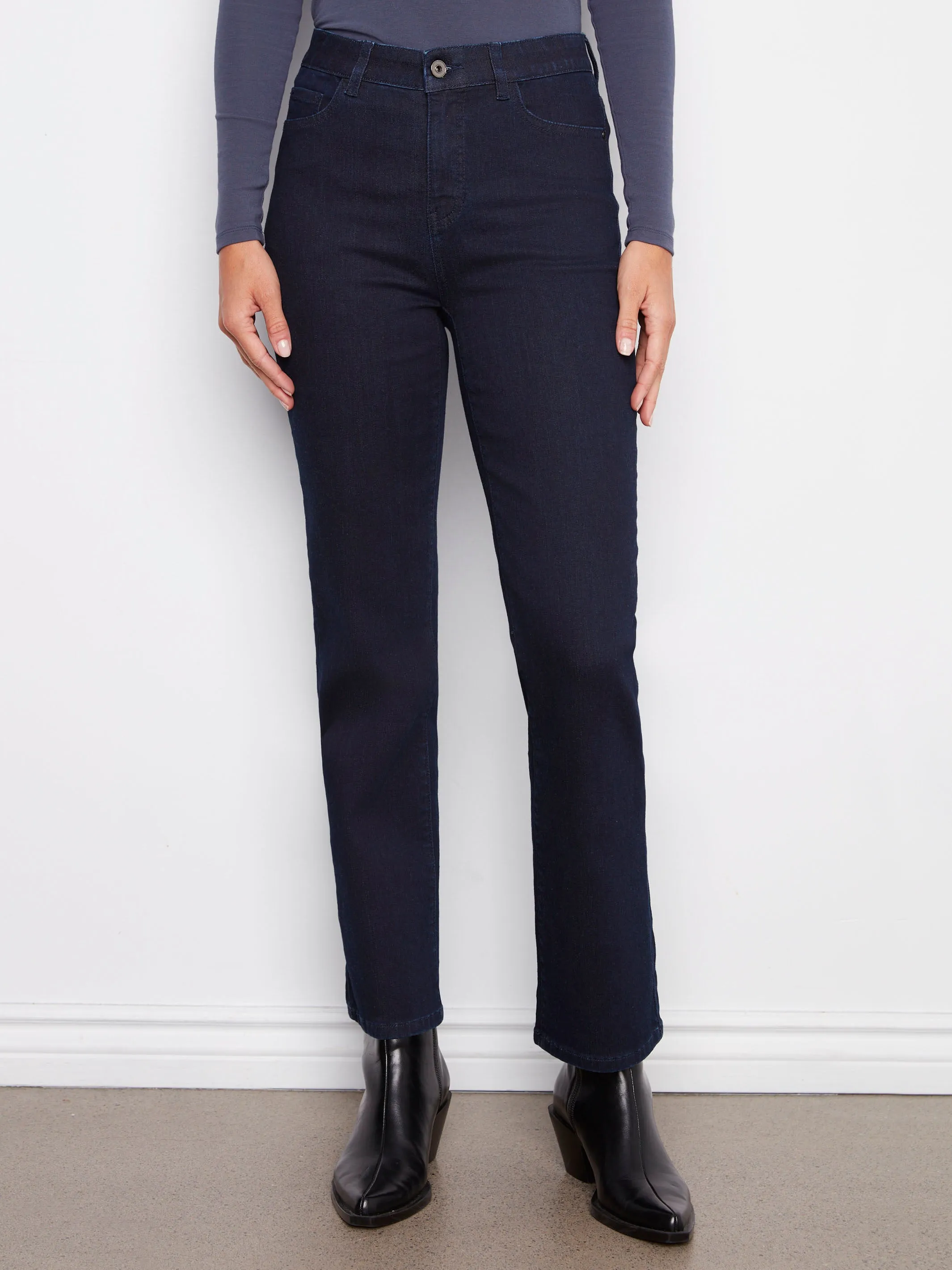 Straight Leg Jeans - Blue Black Sunny Vibes Vibrant Relaxed Style