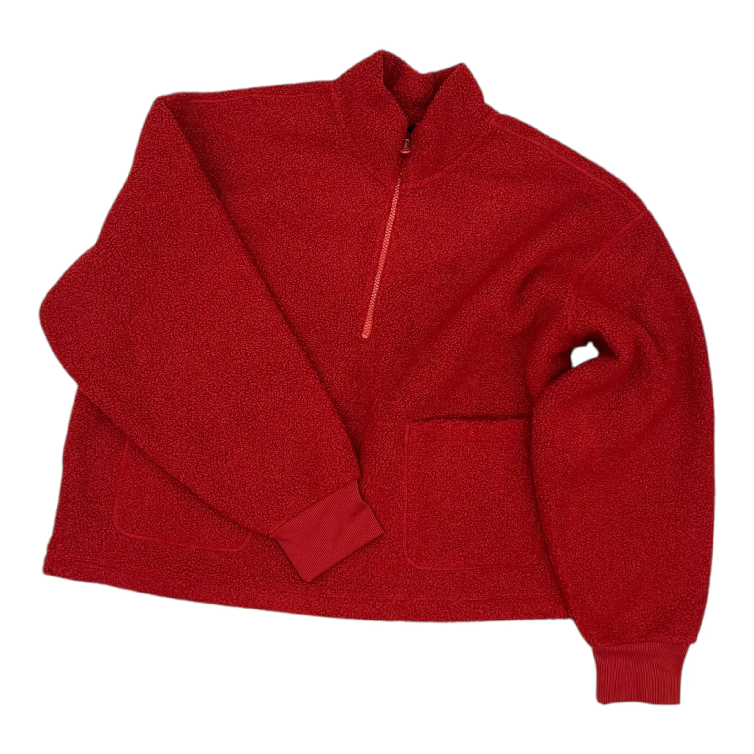 QuickAccess Pockets Sweatshirt Collar By Free Assembly In Red, Size:Xl