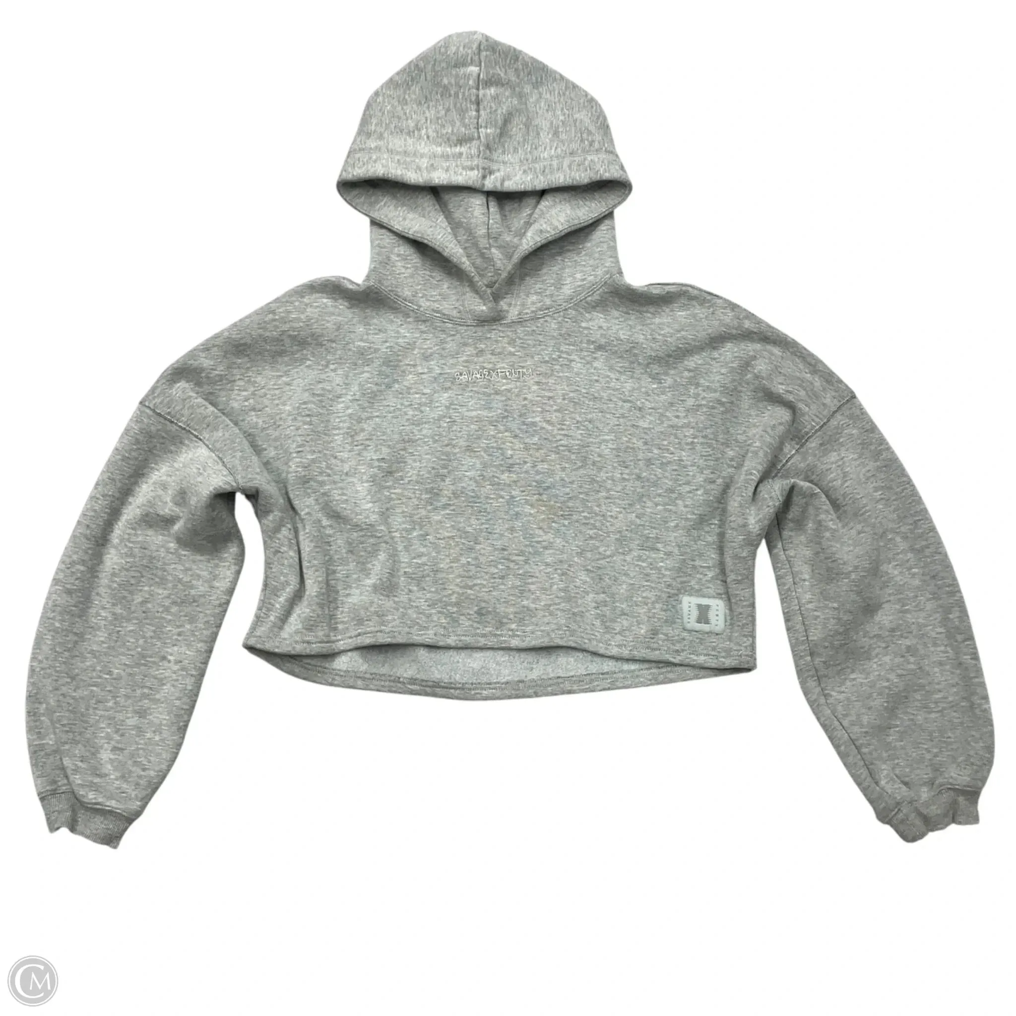 Sweatshirt Hoodie By Savage x Fenty In Grey, Size: L VersatileCuff ElasticWaistband