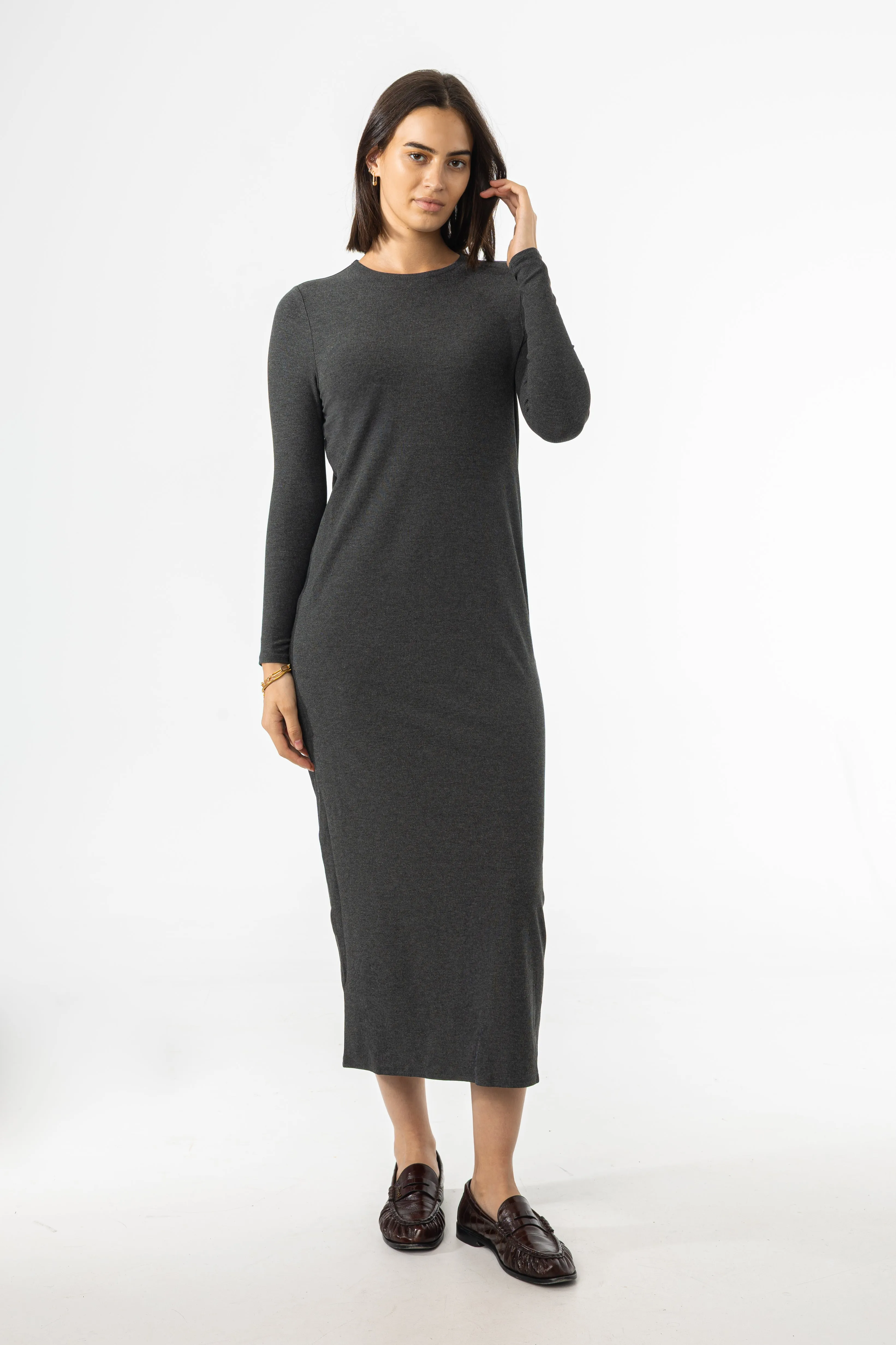 Grey Basic Maxi ButterSoftKnit AntiBacterialTextile