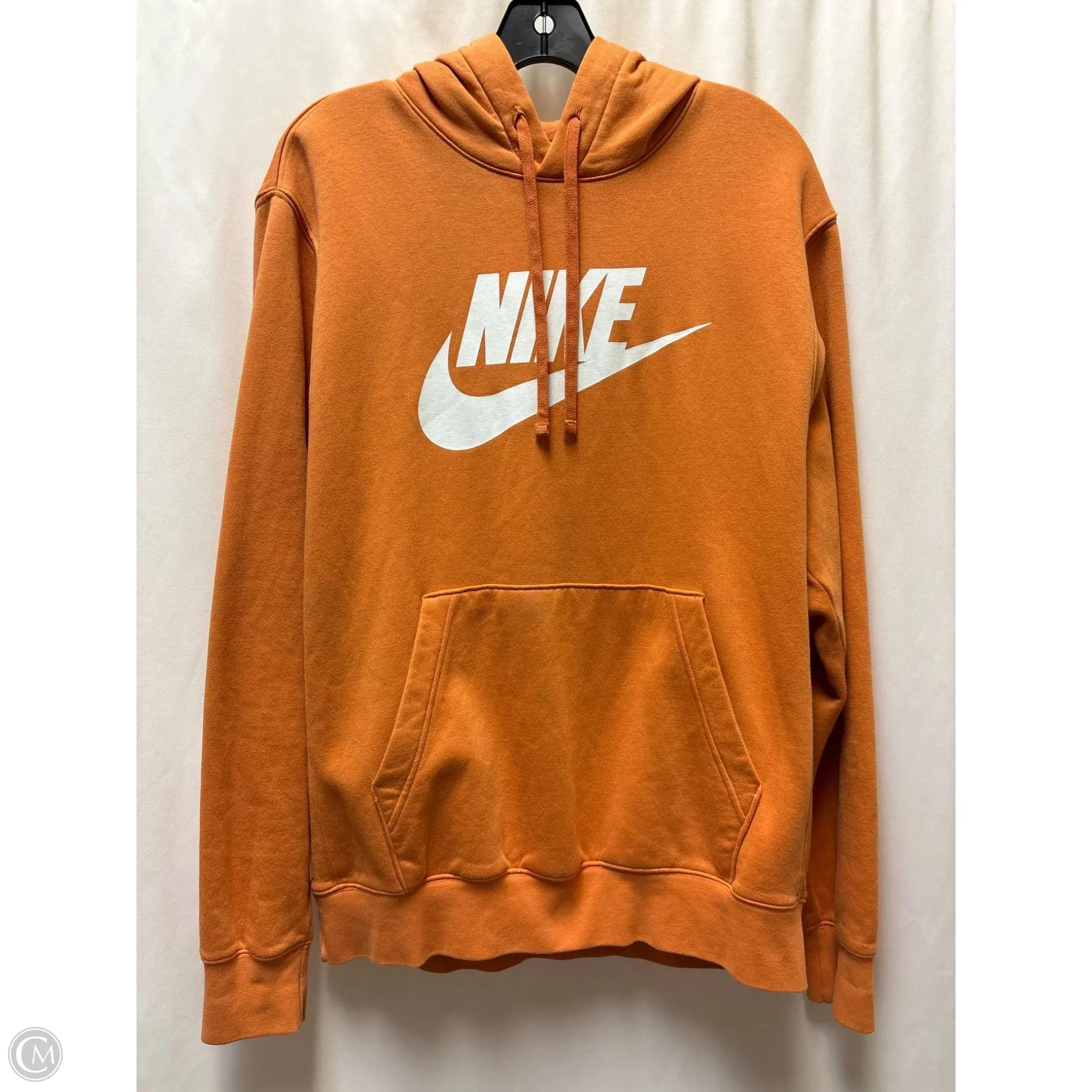 casual fun Lightweight Jacket Athletic Sweatshirt Hoodie By Nike In Orange, Size: M