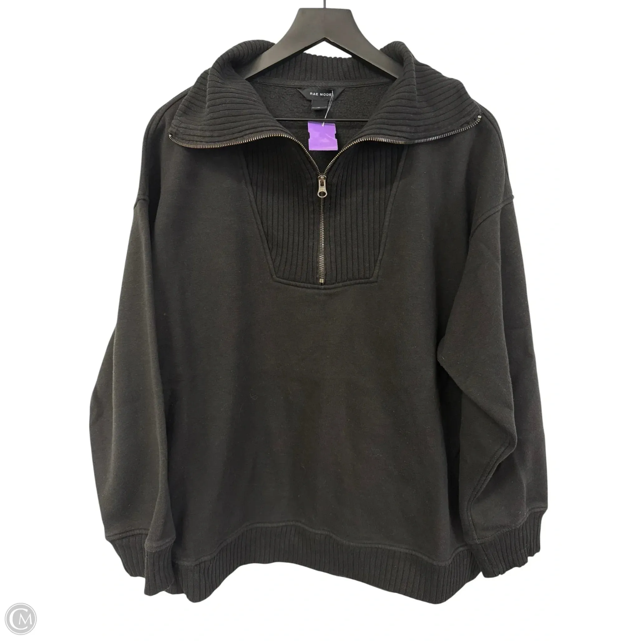 Quick Core StainlessZippers Sweatshirt Collar By Clothes Mentor In Black, Size: Xl