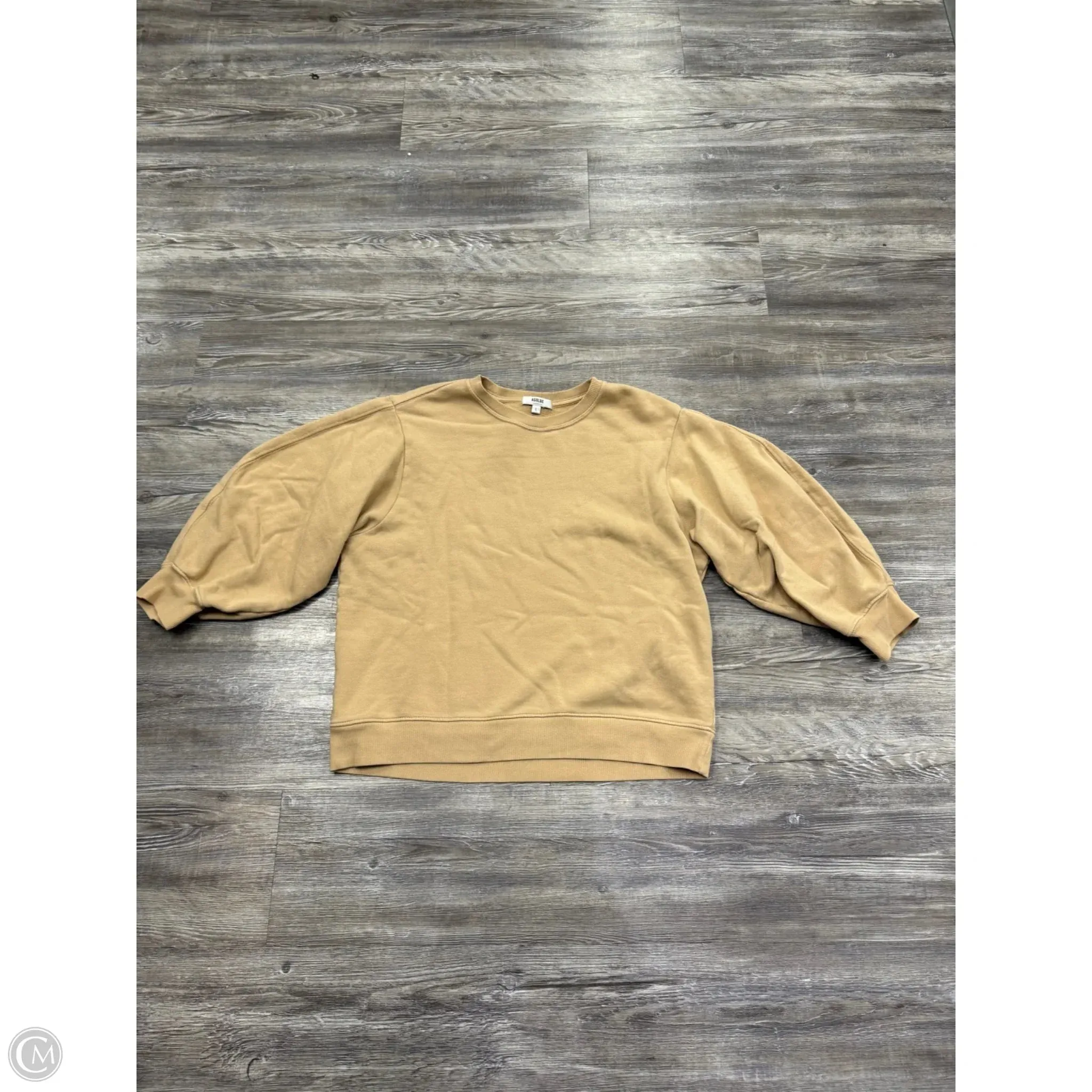 Sweatshirt Crewneck By Agolde In Tan, Size: L CompressionEnhanced