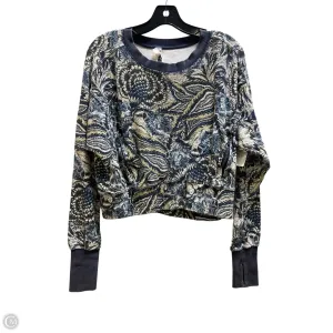 Sweatshirt Crewneck By Free People In Blue, Size: Xs SmoothInnerLining