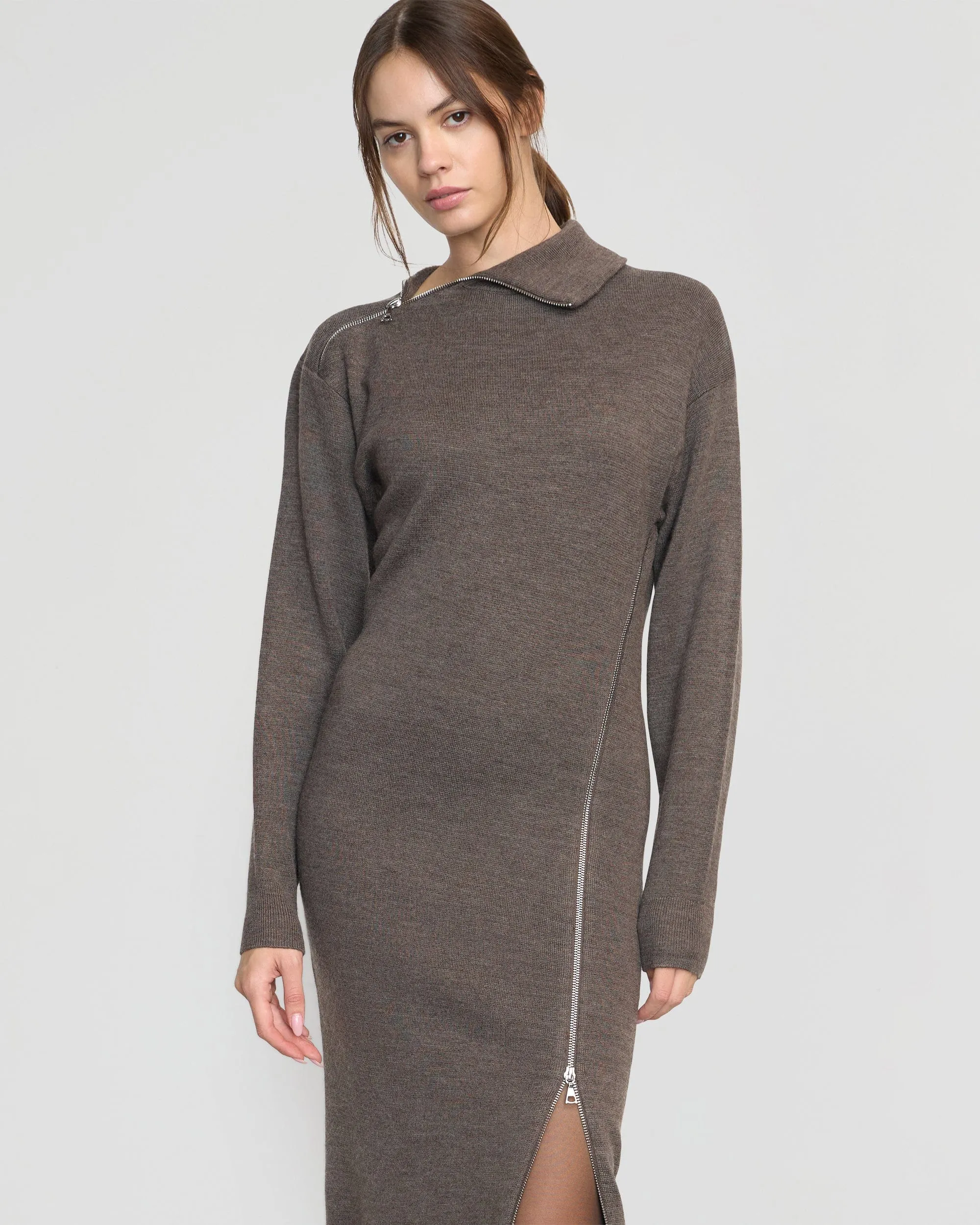 UniversalFit DurableBlend Yara Zipper Sweater Dress