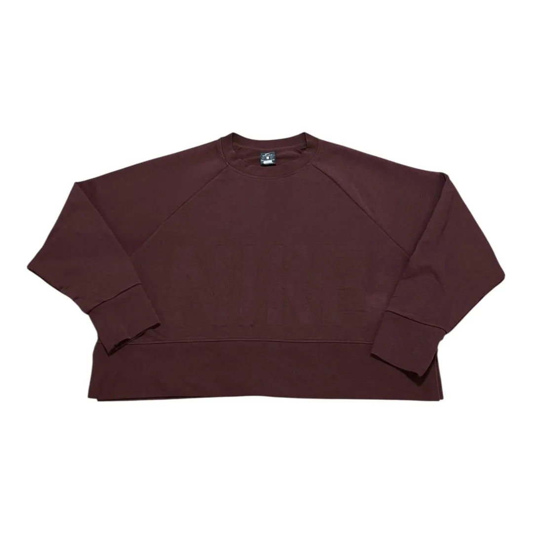 Smile Ease Athletic Sweatshirt Crewneck By Nike In Brown, Size:L