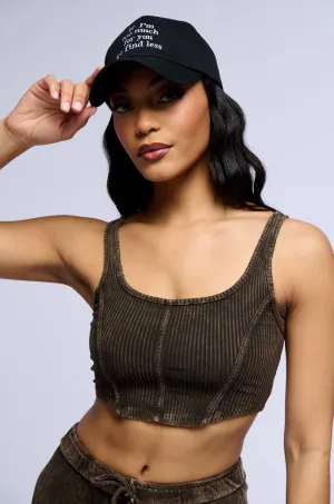 BERLIN MINERAL WASH CORSET TANK IN DARK BROWN Urban Coolness Target - acquisition - capable