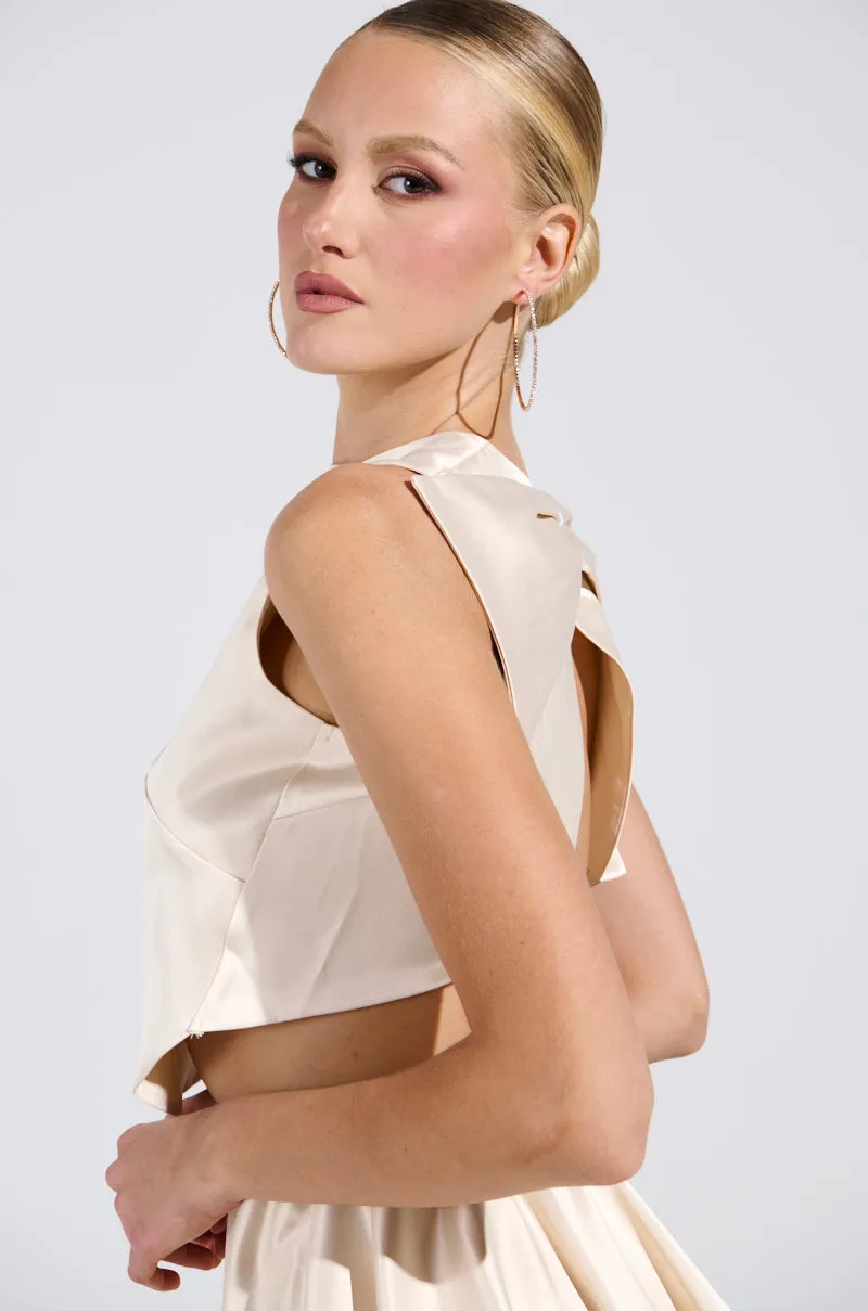 CITY POPPIN CROPPED OPEN BACK BLOUSE Good ventilation