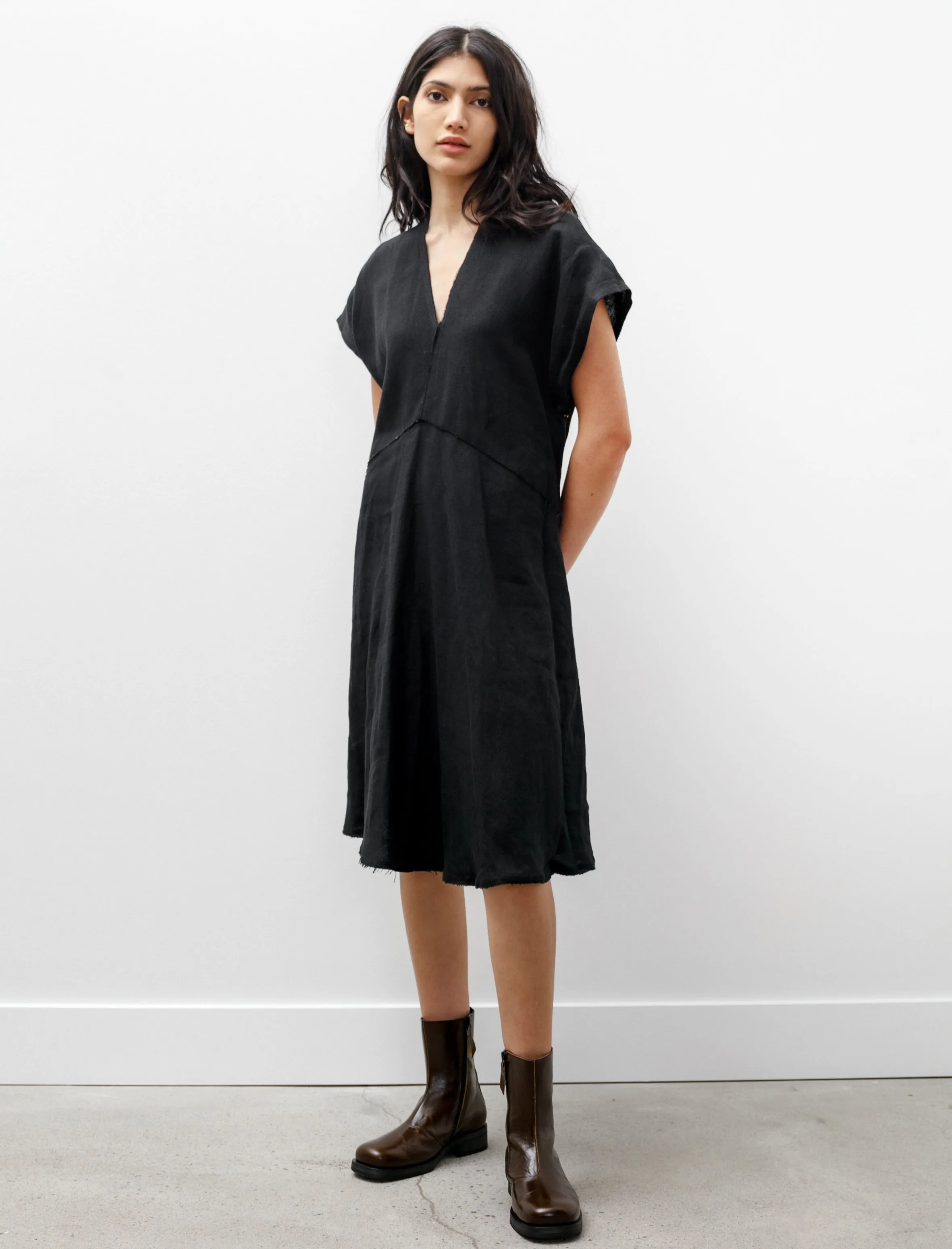 Jessia Raw Linen Black Warm Fashion