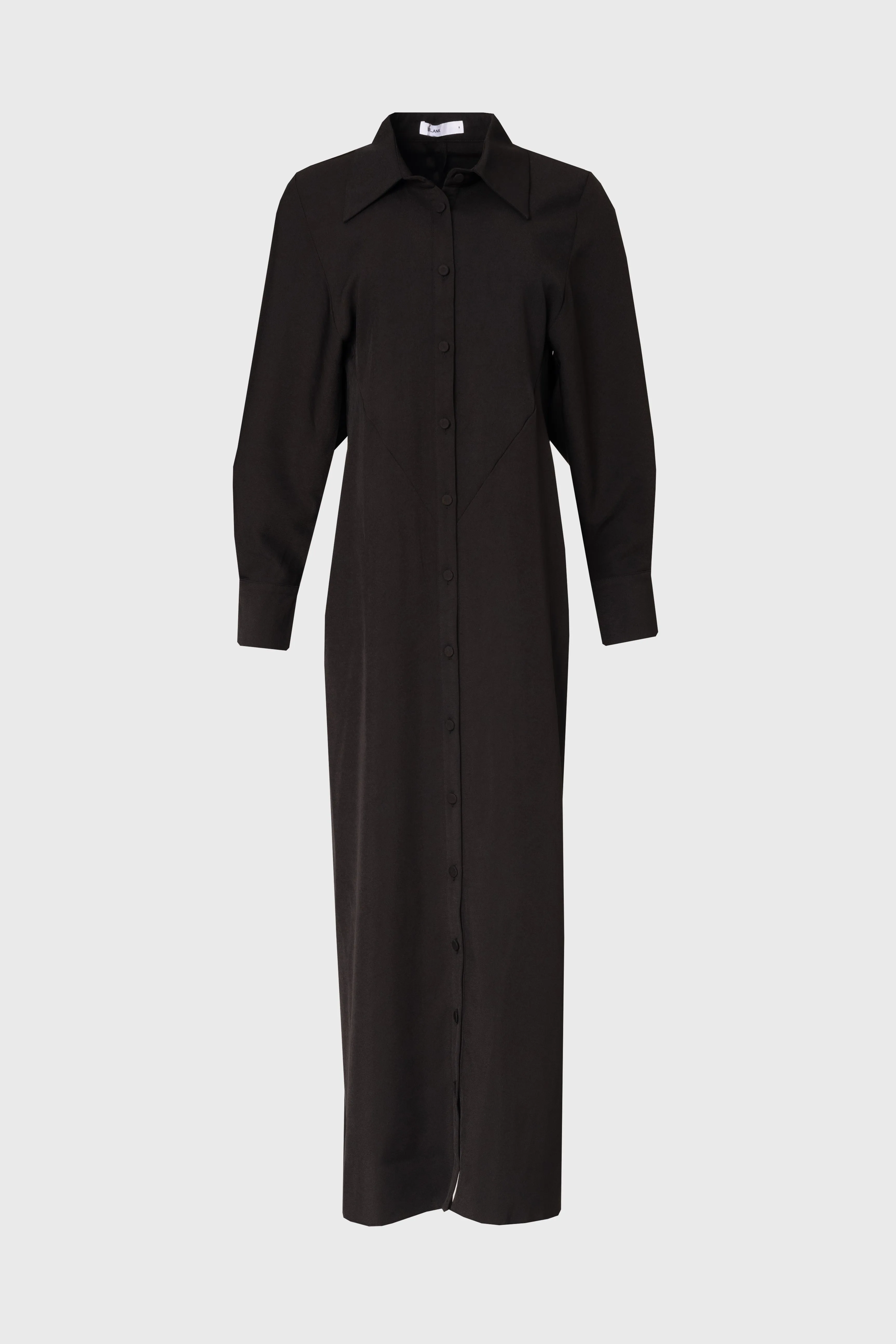 Black Empire Maxi Dress Breathable Material Lean Glow
