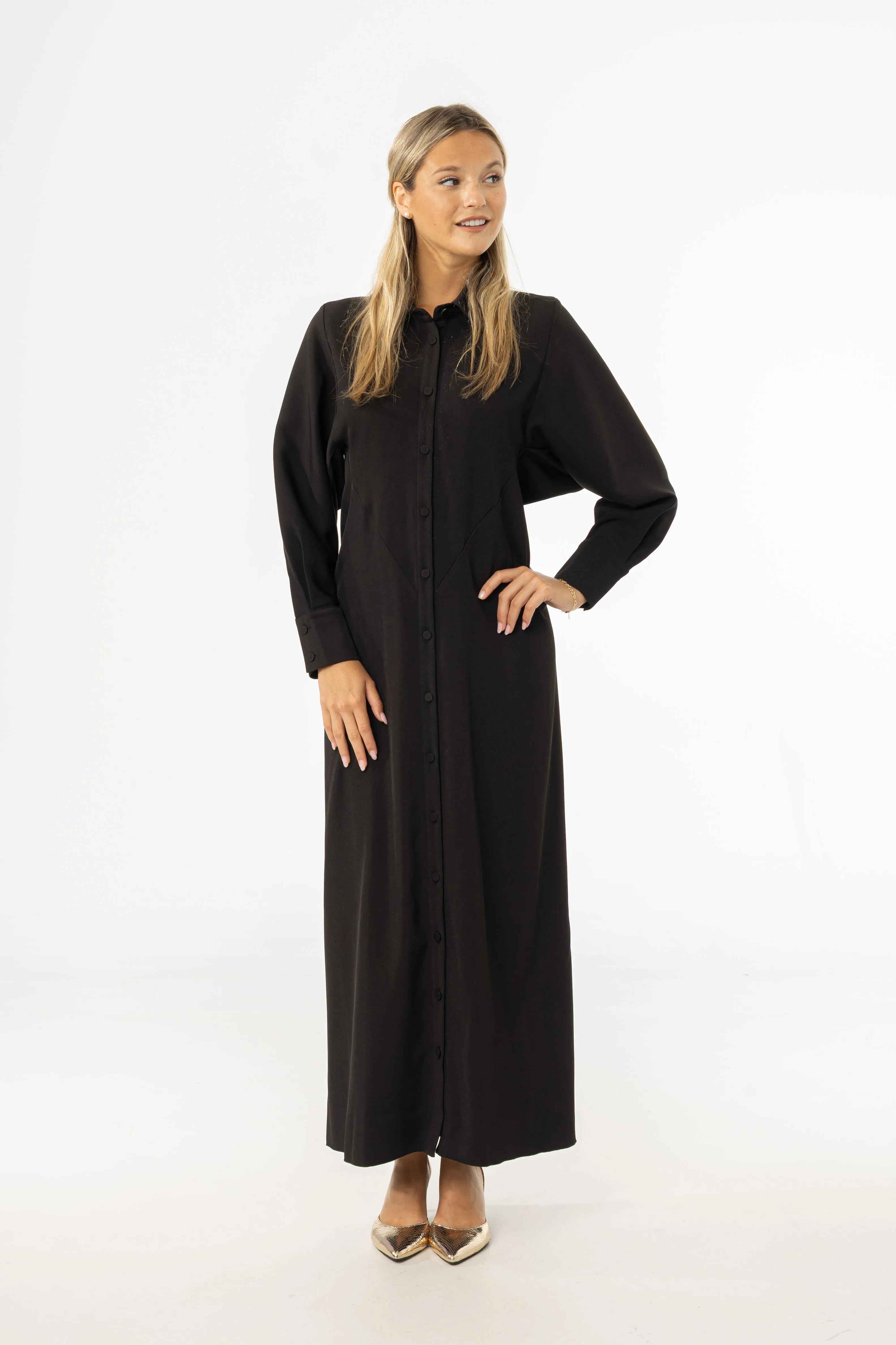 Black Empire Maxi Dress Colorfast Technology Smart Design