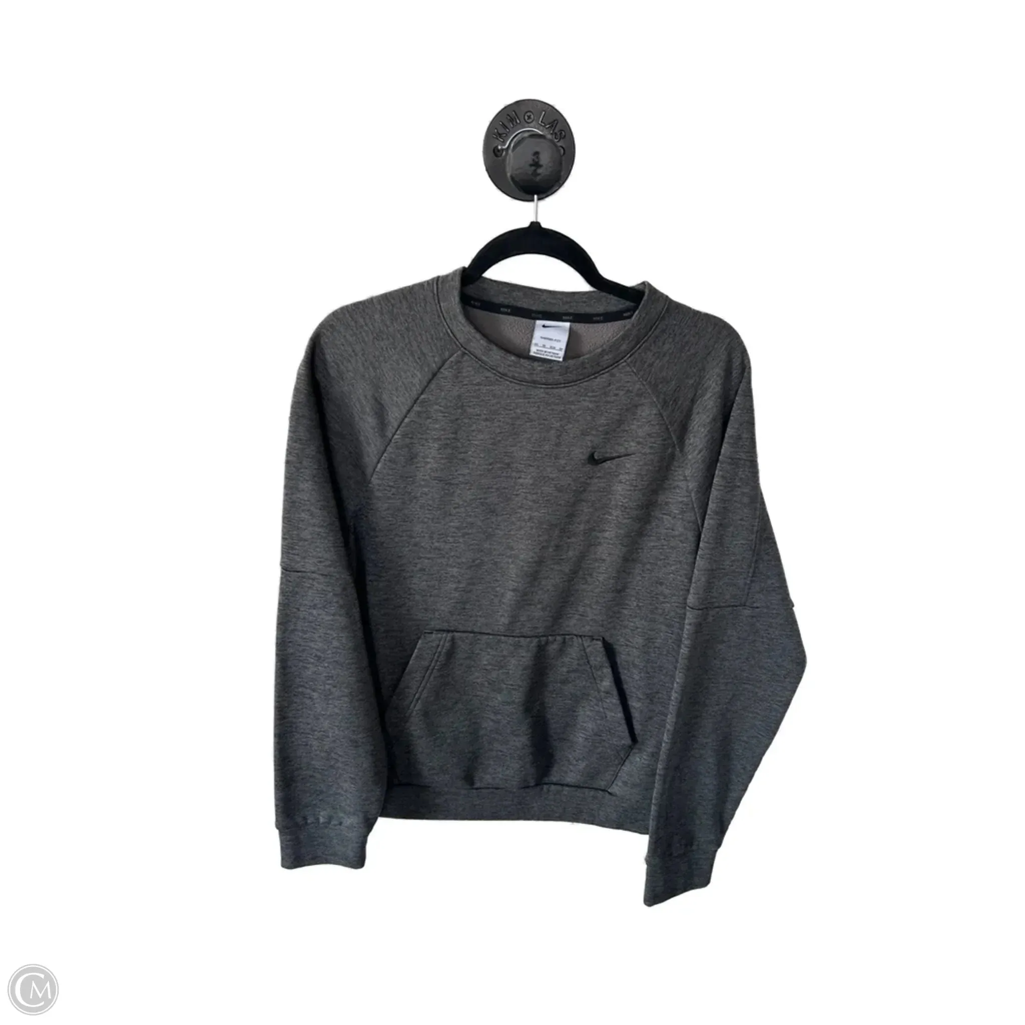 Warm Pants Cyber Glow Athletic Sweatshirt Crewneck By Nike In Grey, Size: Xs