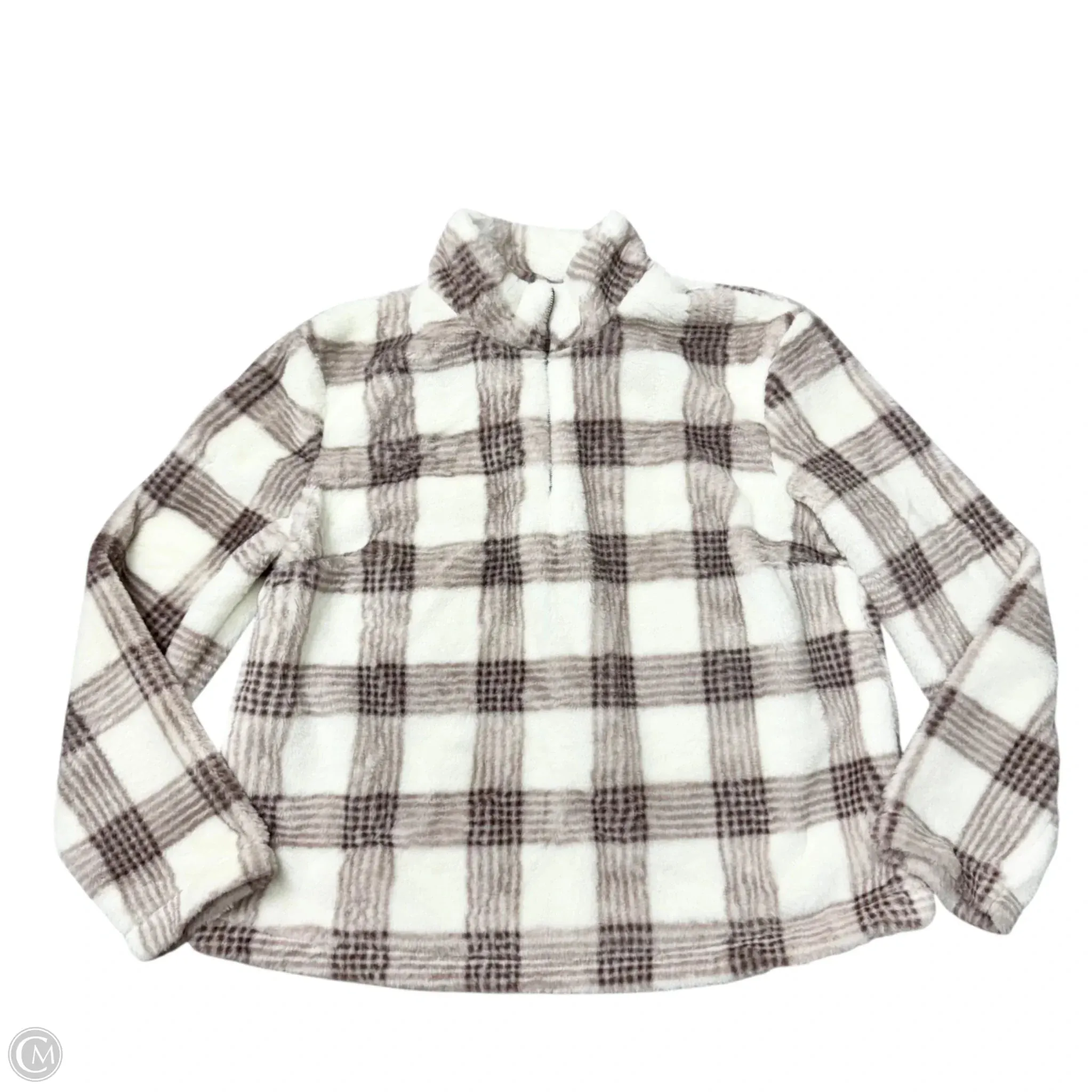 Travel Proof Sweatshirt Collar By Sunday In Brooklyn In Plaid Pattern, Size: M