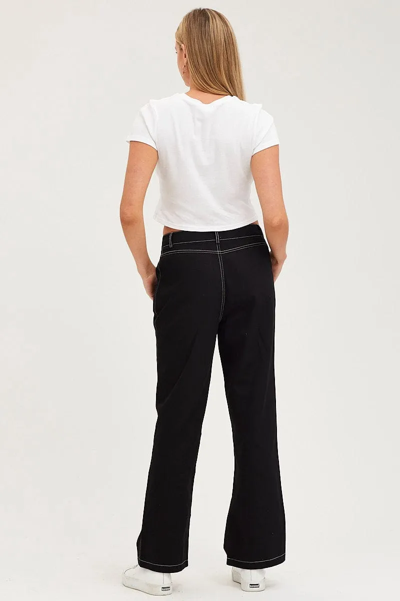 AllDayCompression Black Wide Leg Pants High Rise