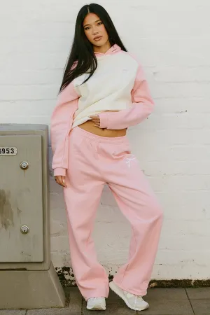 WindproofLayer wrinkle free Pink Track Pants Wide Leg