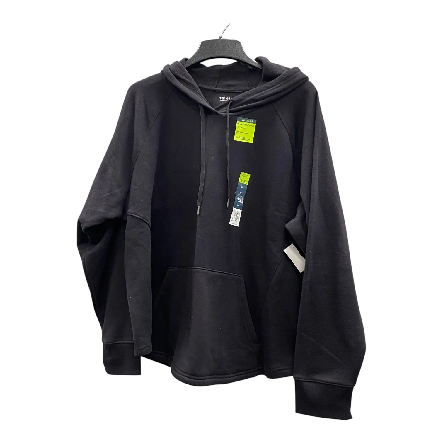Athletic Sweatshirt Hoodie By Tek Gear In Black, Size:2X french chic