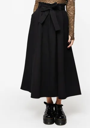 Strega Tie Belt Midaxi Skirt Cotton Rich Fashion Collab