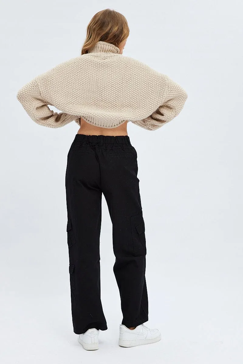 StaticDissipative Black Cargo Pants Low Rise
