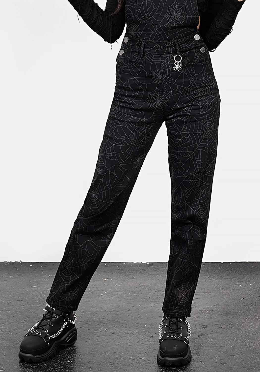 Timeless Cut Comfortable Edge Venom Mom Dungarees