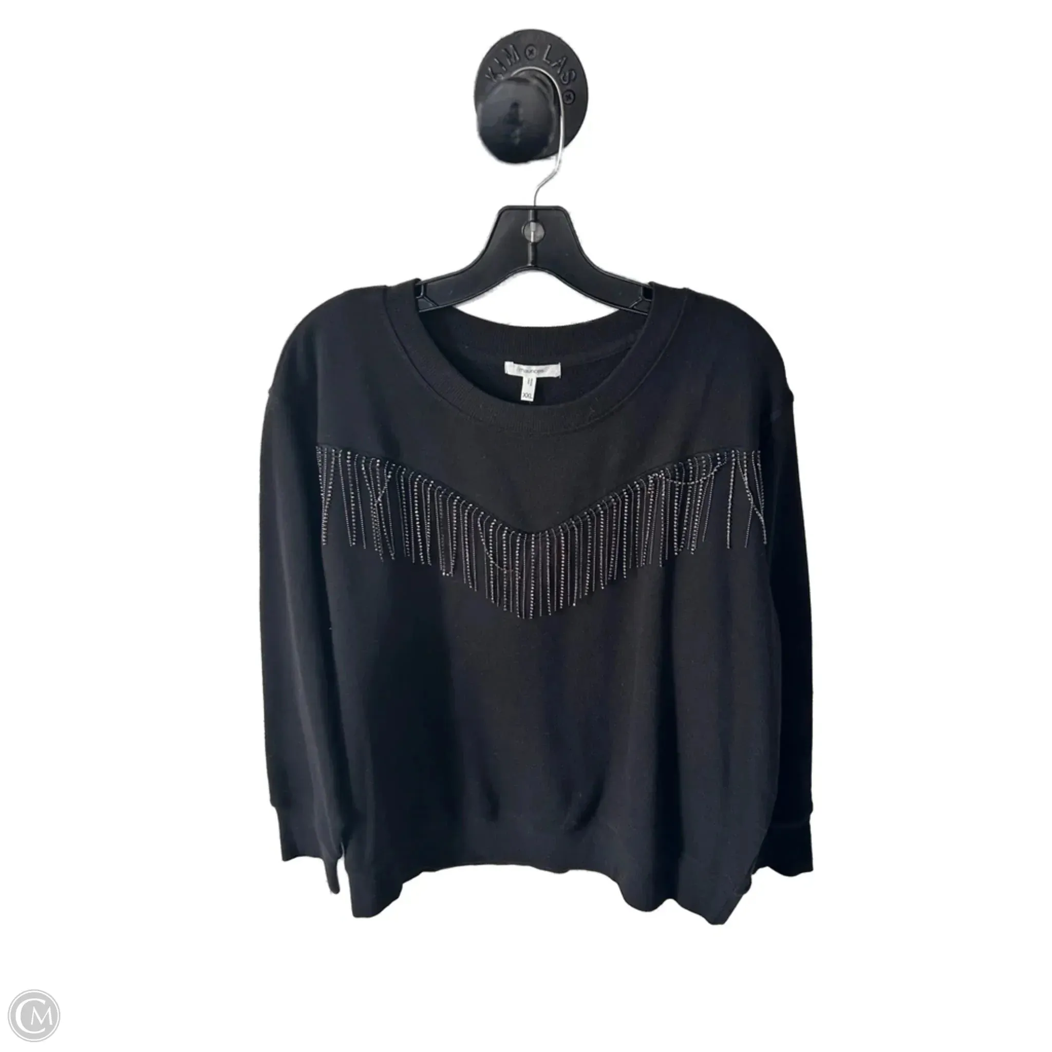 Sweatshirt Crewneck By Maurices In Black, Size: Xxl Layer Light