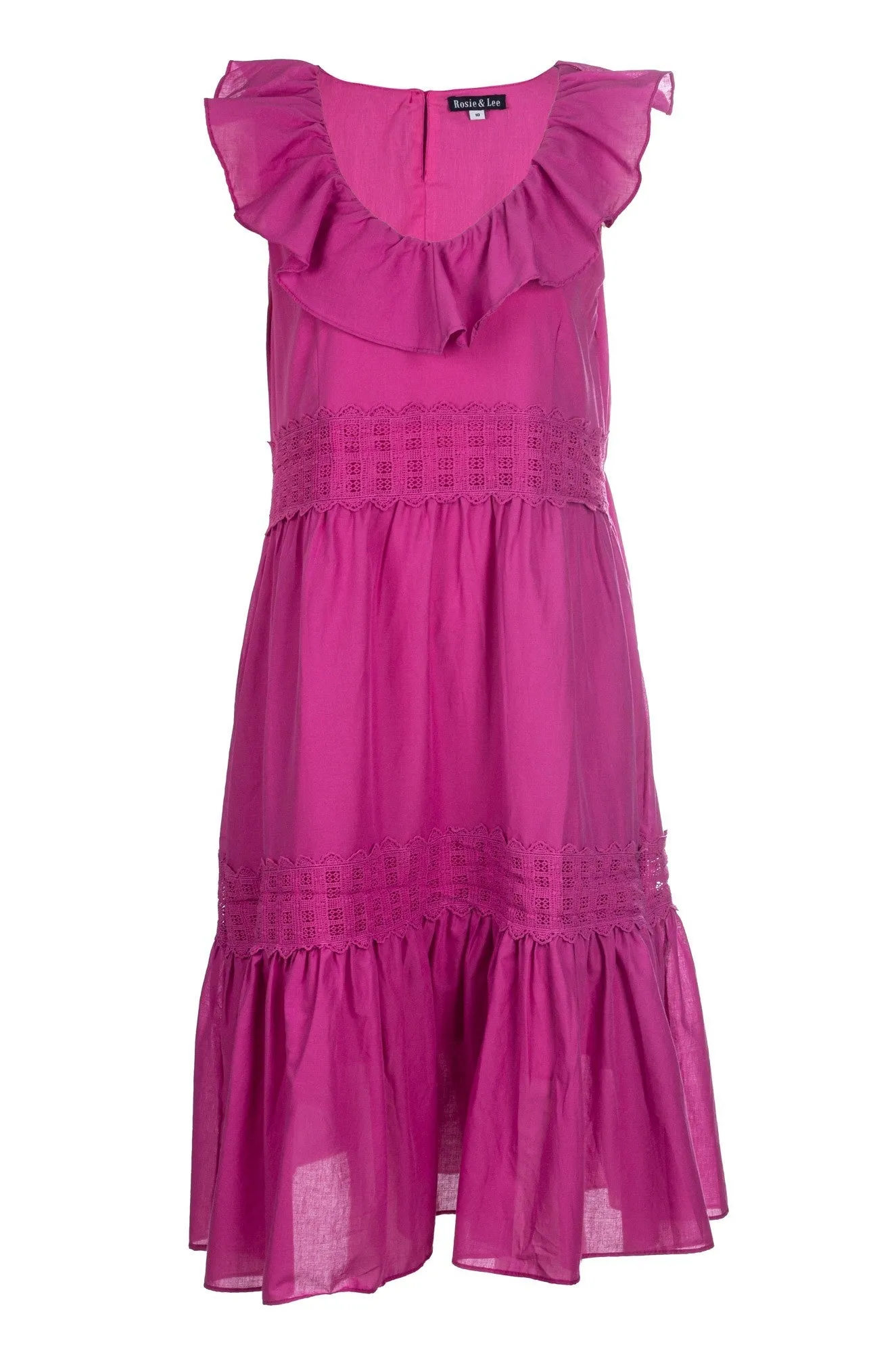 100% Cotton Voile Dress | MAGENTA | 6423A1 Festival Air