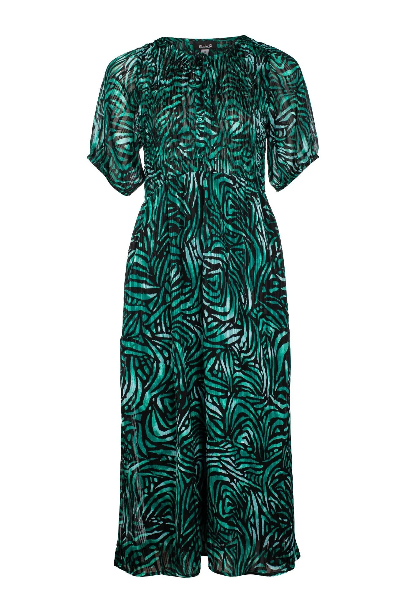 Dress | Emerald Black Abst | 8574C1 Love Core Glam Night