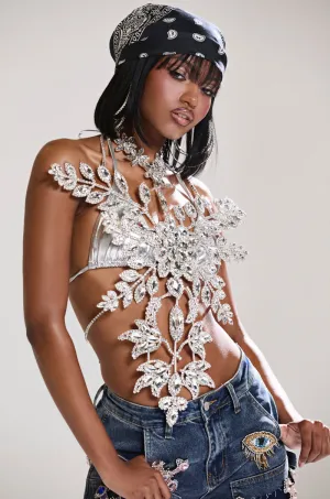 BLINDED BY THE LIGHTS RHINESTONE TOP Amphibious local control