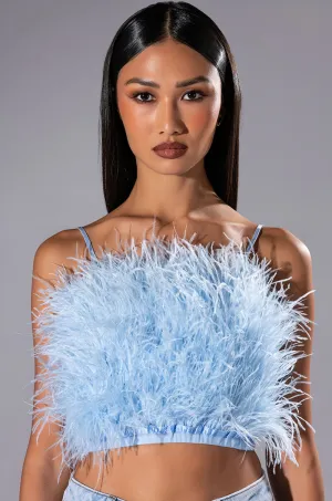 Military - grade REAL OSTRICH FEATHER TOP