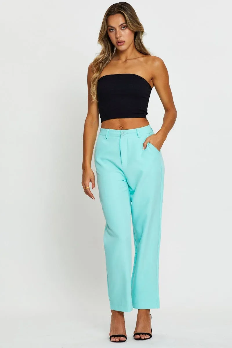 Green Pants Slim Leg Perfect Comfort Fit