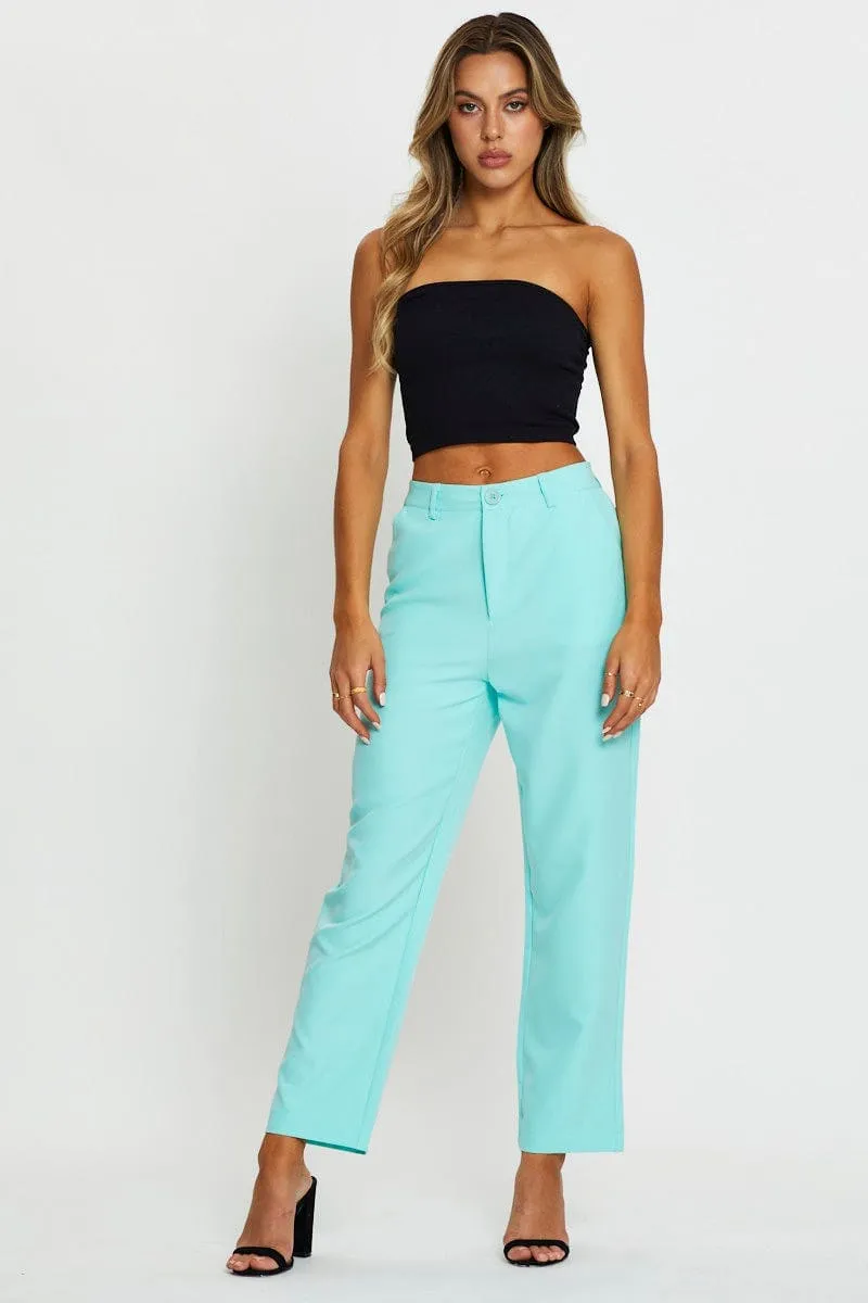 Green Pants Slim Leg Non Iron Technology