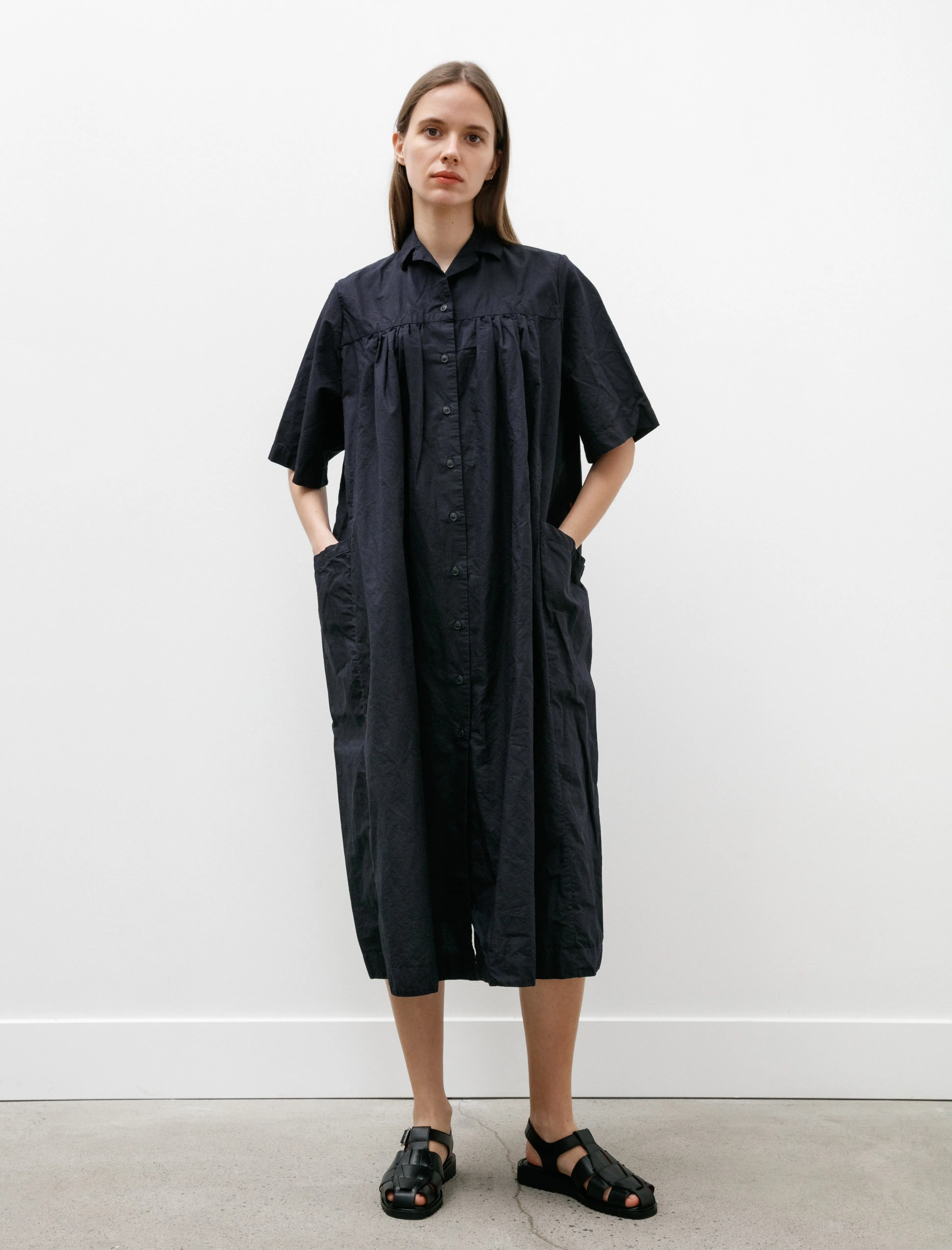 Movement Friendly WrinkleFreeFabric Rythme Dress Navy