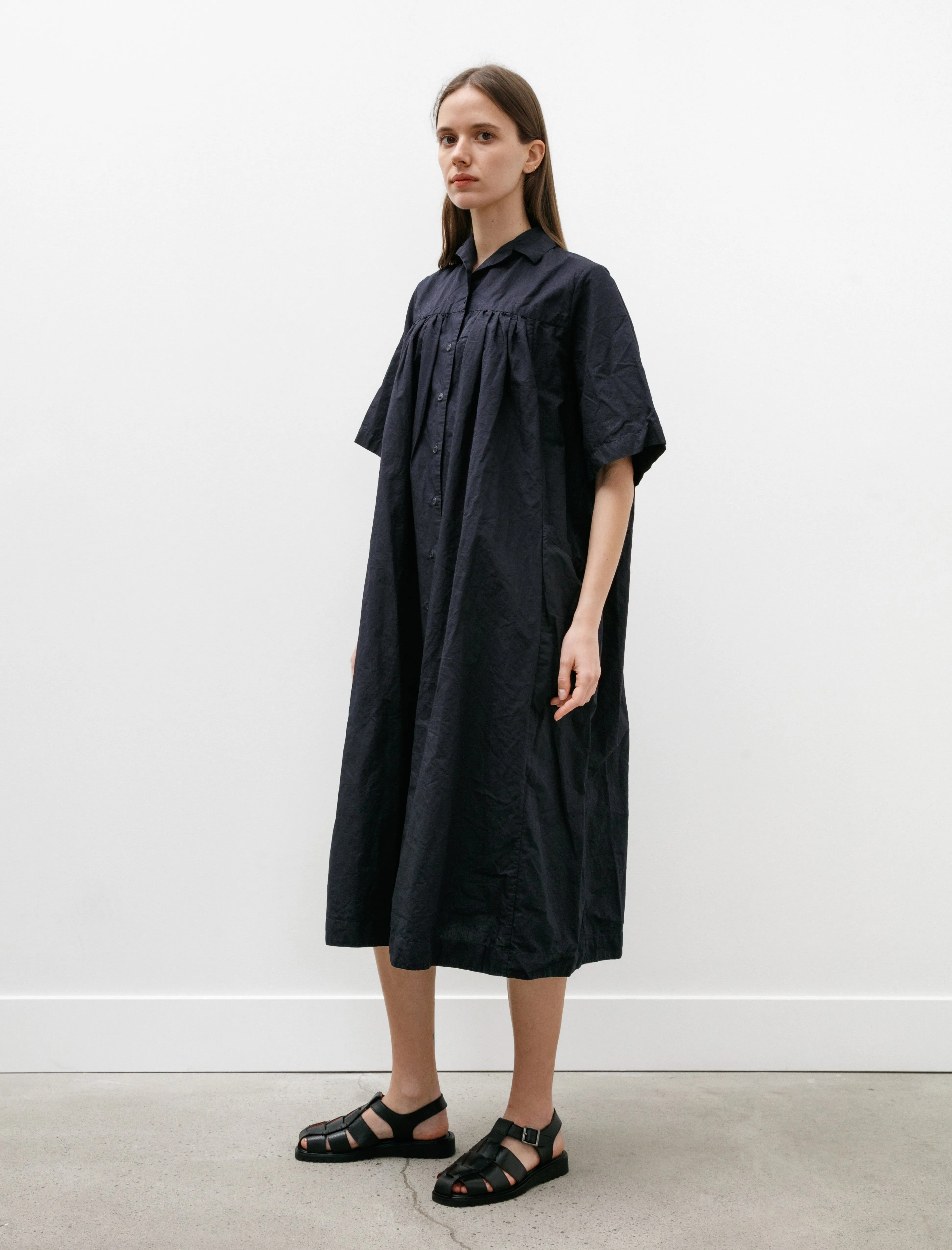 Trendy Outerwear LowBulkFabric Rythme Dress Navy