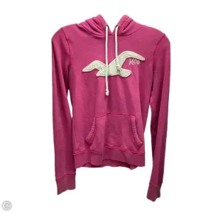 Sweatshirt Hoodie By Hollister In Pink, Size: L PreShrunk Cotton