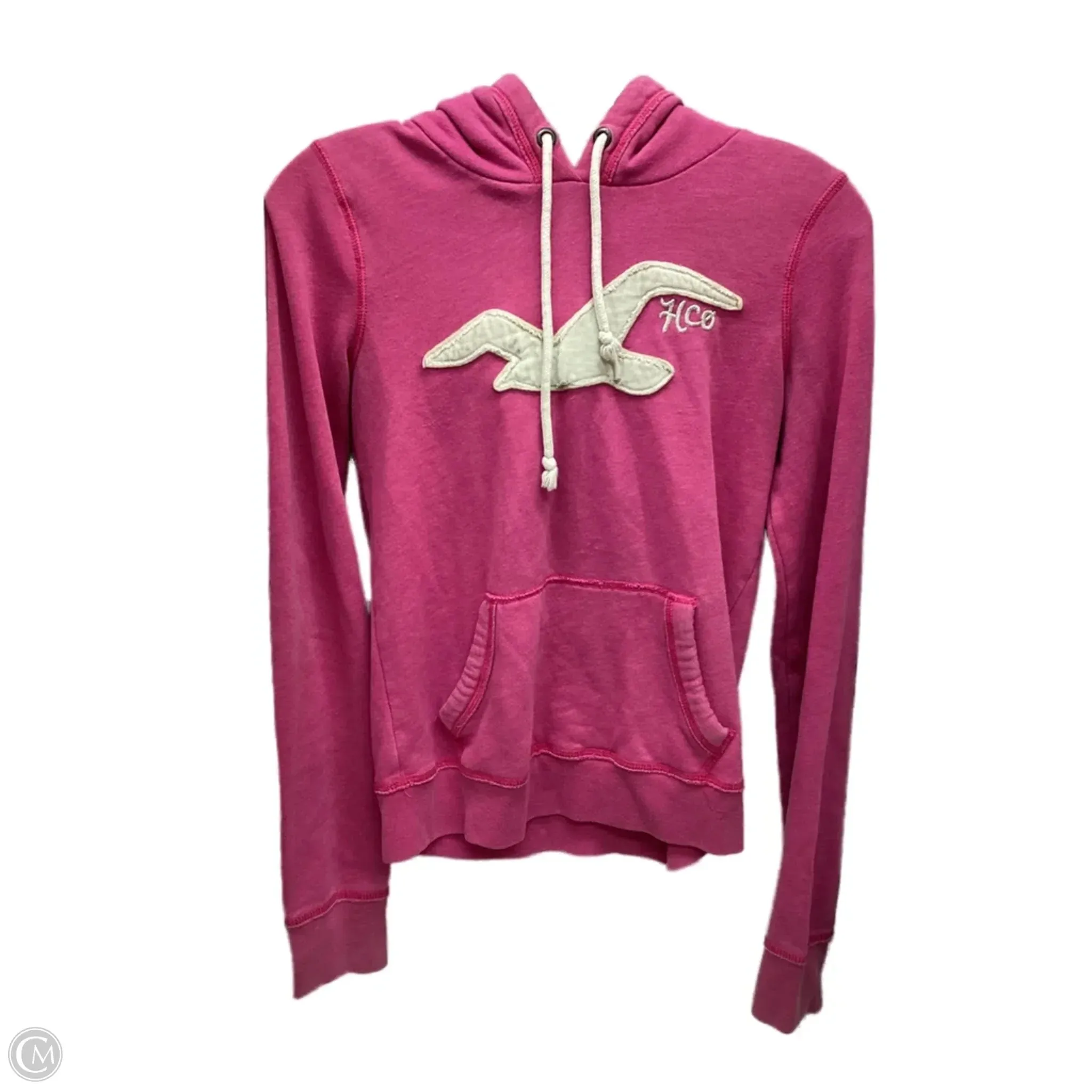 Sweatshirt Hoodie By Hollister In Pink, Size: L PreShrunk Cotton