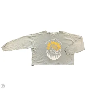 Camera Glow Sweatshirt Crewneck By Love In Grey, Size: L