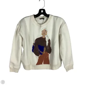 Sweatshirt Crewneck By Zara In Cream, Size: S DoubleLayered Cozy Robe