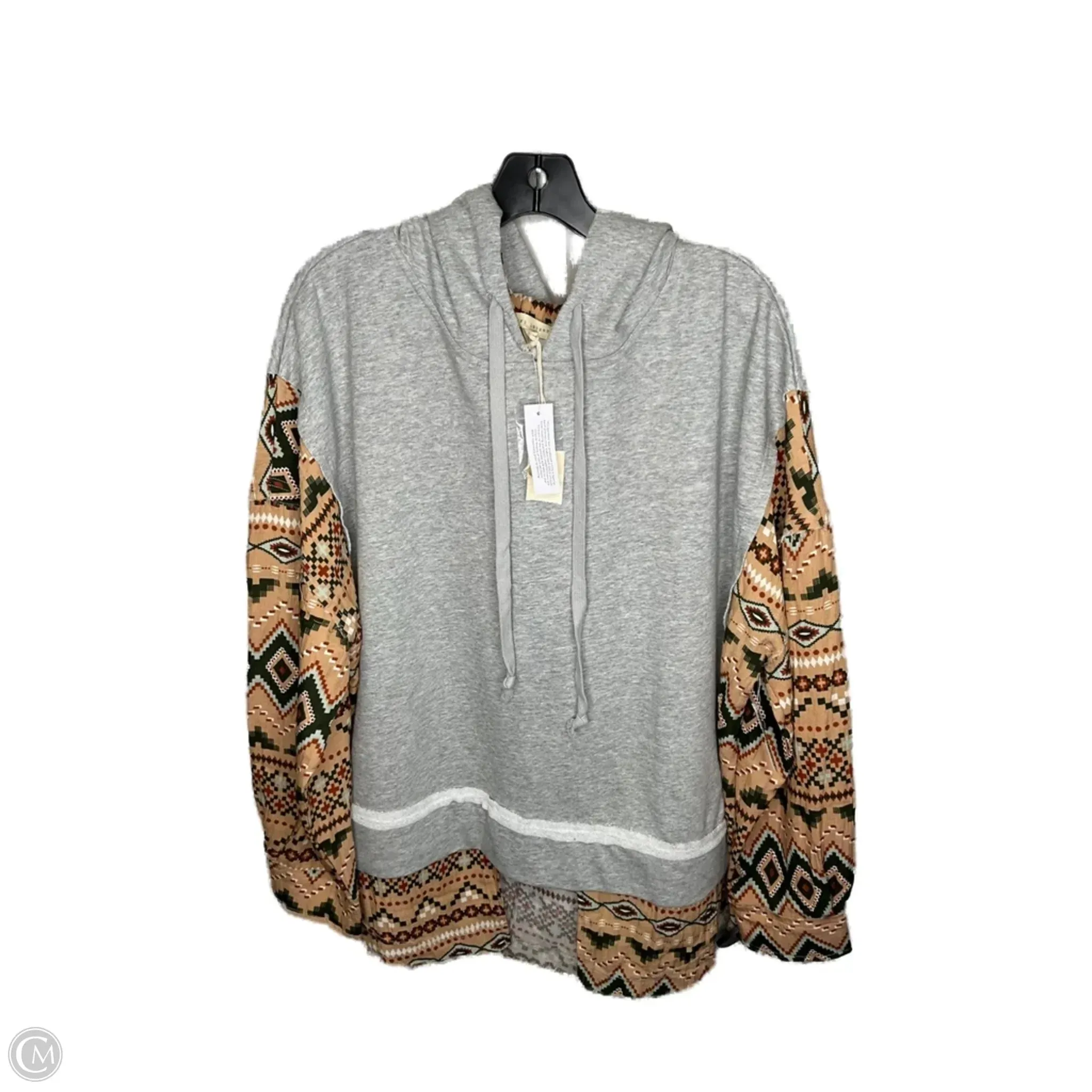 Sweatshirt Hoodie By Clothes Mentor In Grey, Size: L Weather Protection