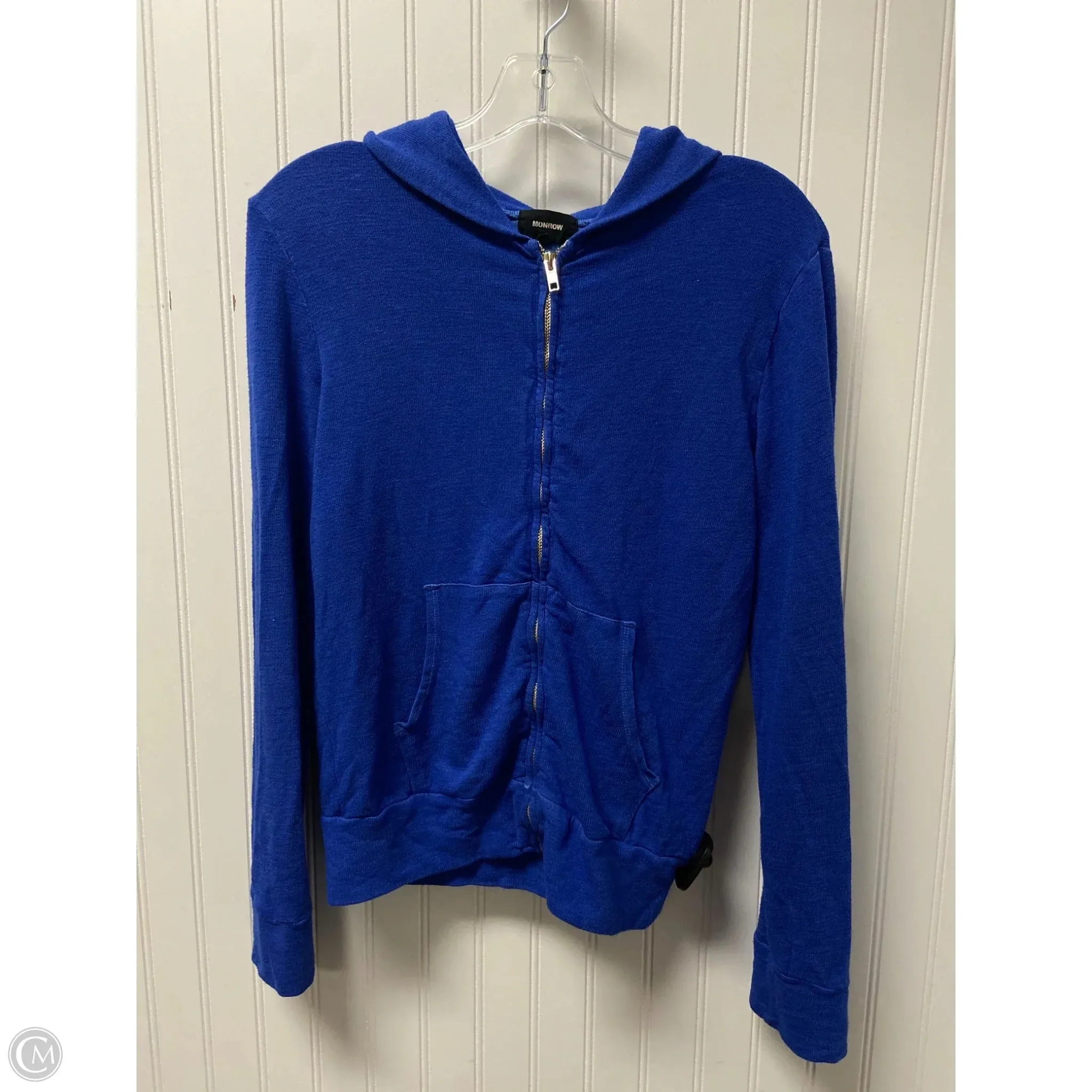 Relax Vibe Holiday Glow Sweatshirt Hoodie By Monrow In Blue, Size: S