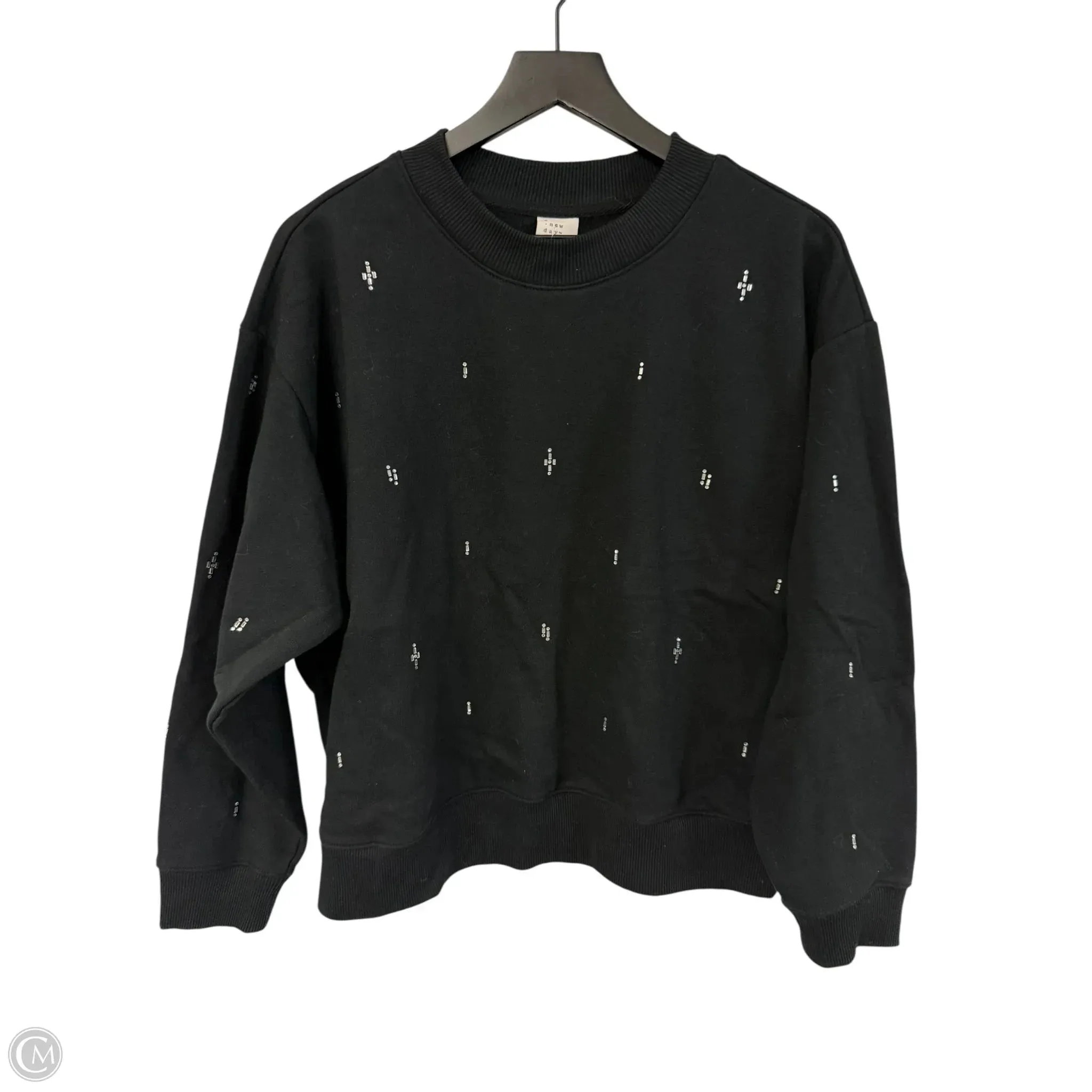Sweatshirt Crewneck By A New Day In Black, Size: Xl Graceful Design