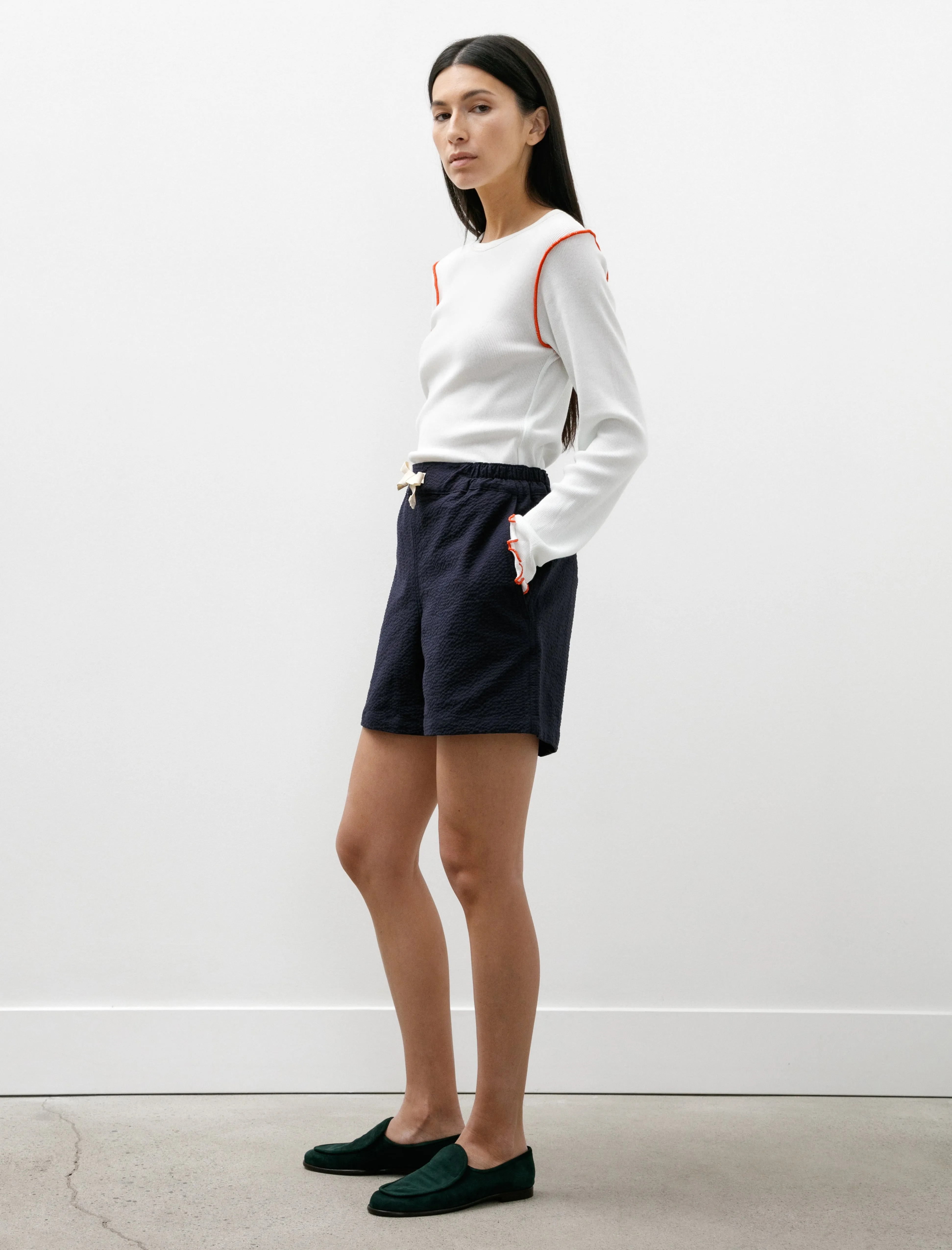 Private Shorts Seersucker Navy kids' style