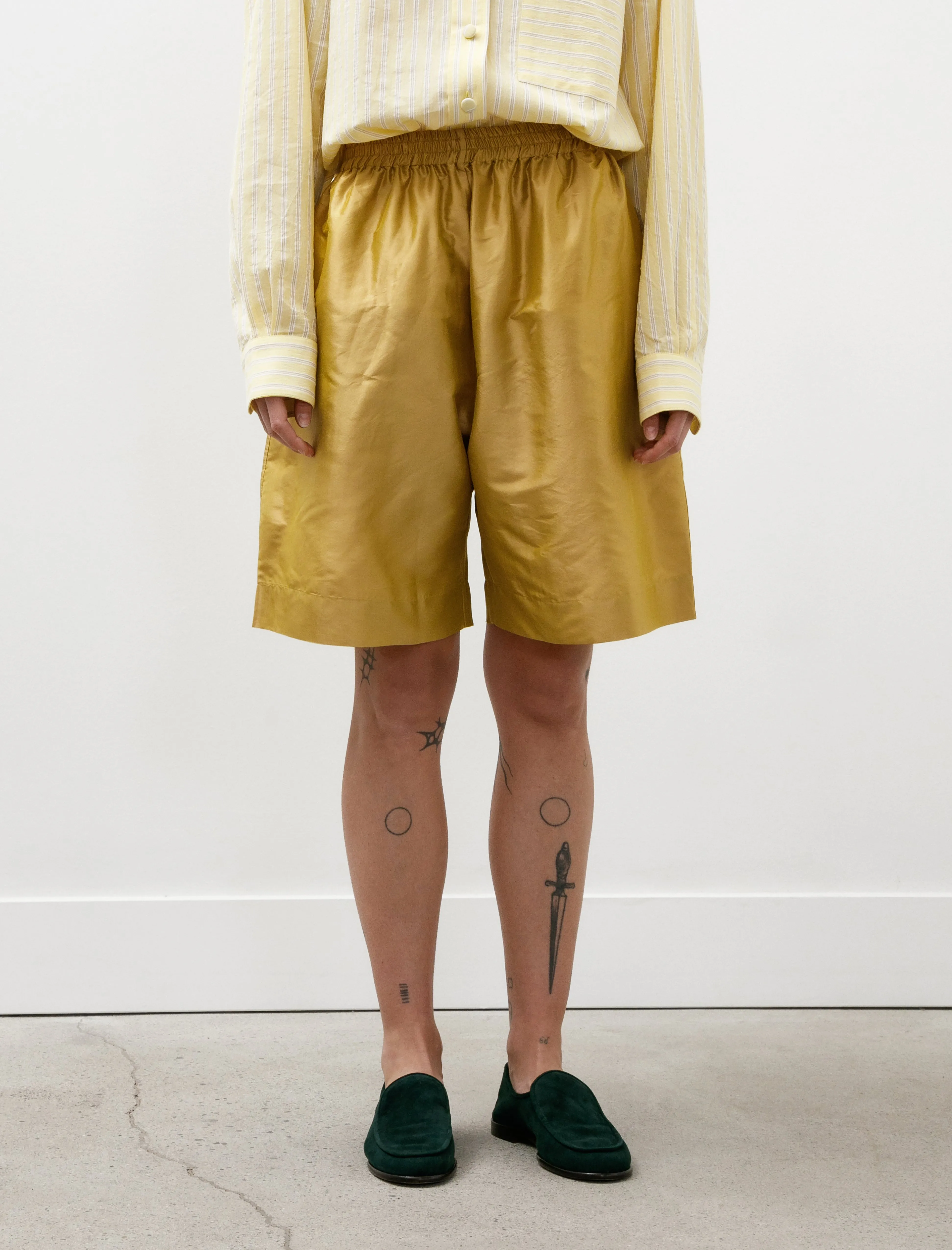 Hilda Shorts Silk Dupion Pharaoh Soft Layers